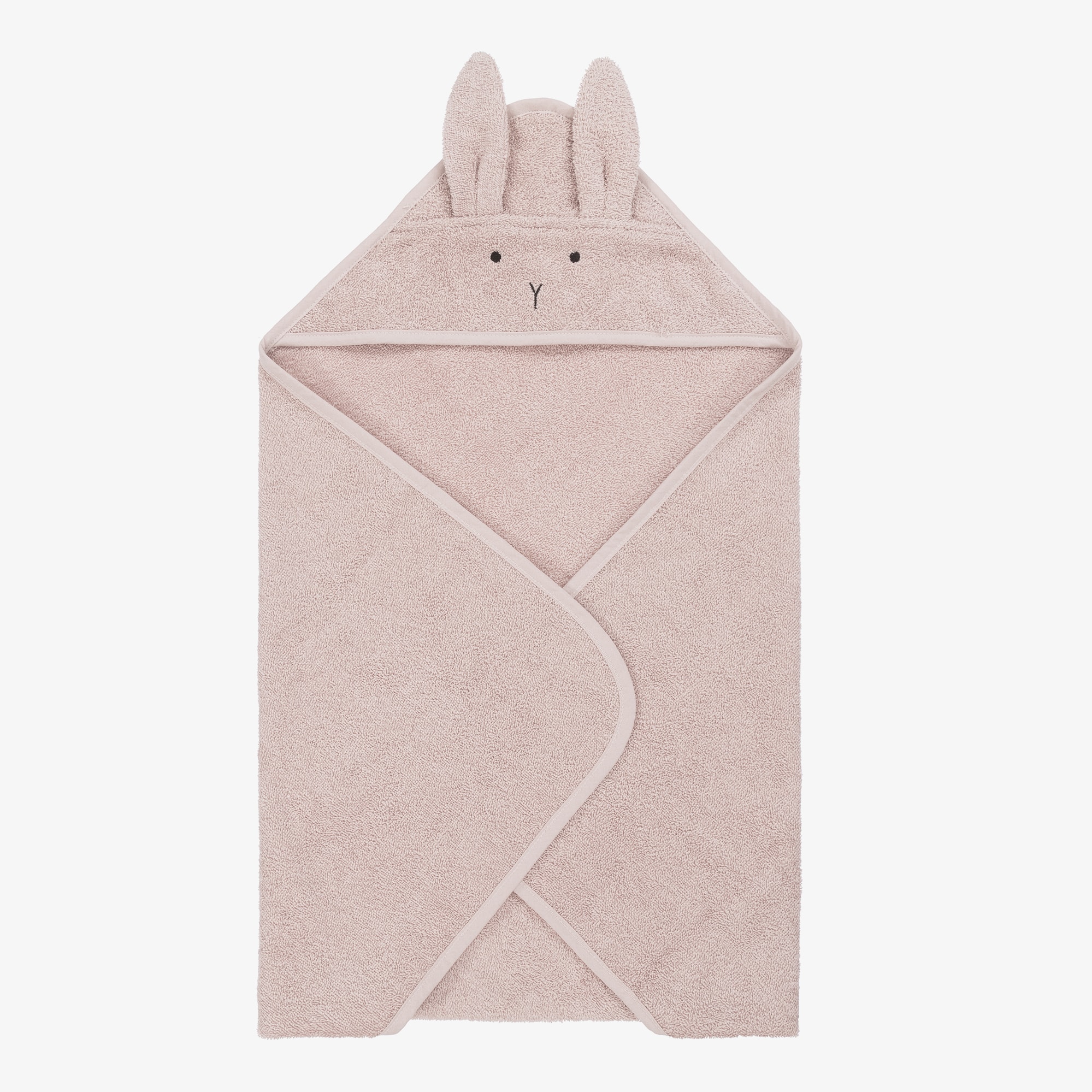 Pink Cotton Bunny Hooded Towel (70cm) - View 5