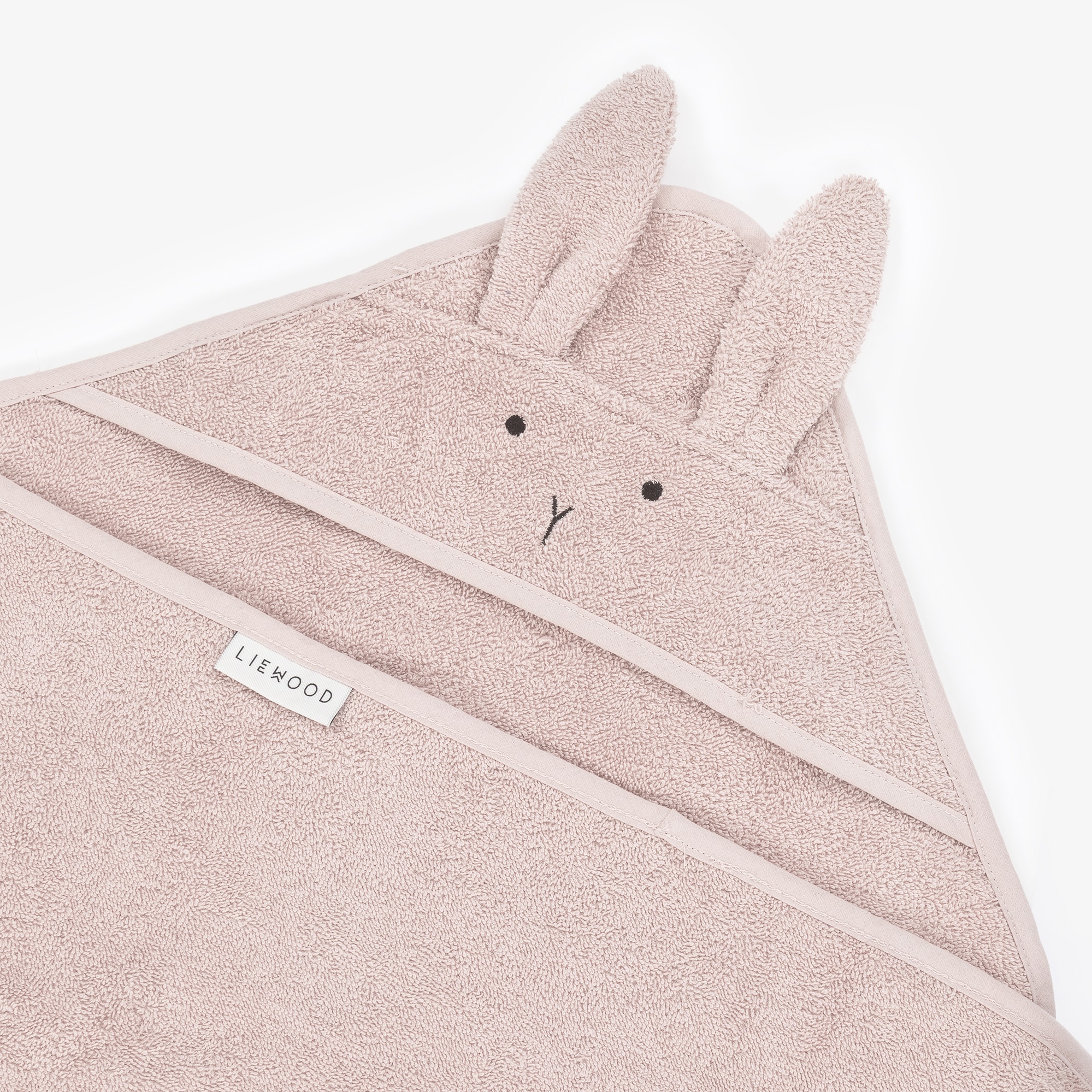Pink Cotton Bunny Hooded Towel (70cm) - View 6