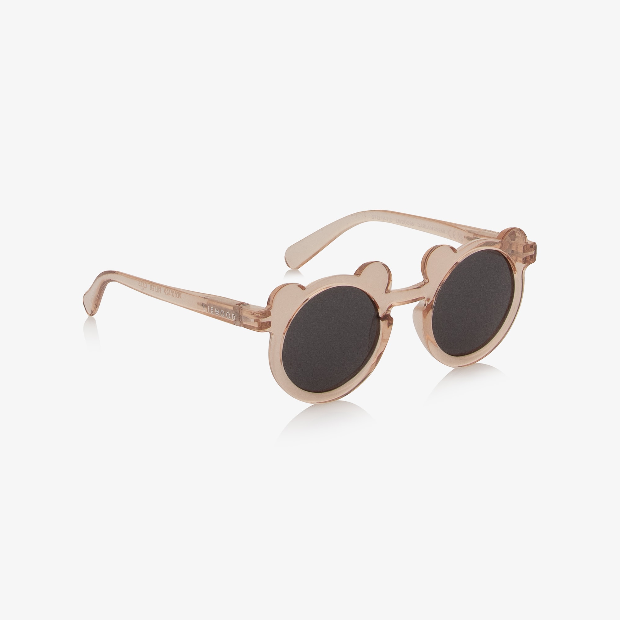 Rose Pink Transparent Bear Sunglasses - View 1