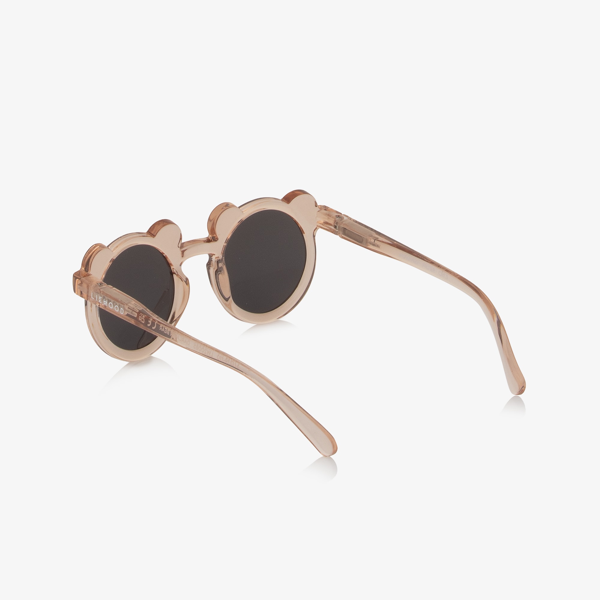Rose Pink Transparent Bear Sunglasses - View 4