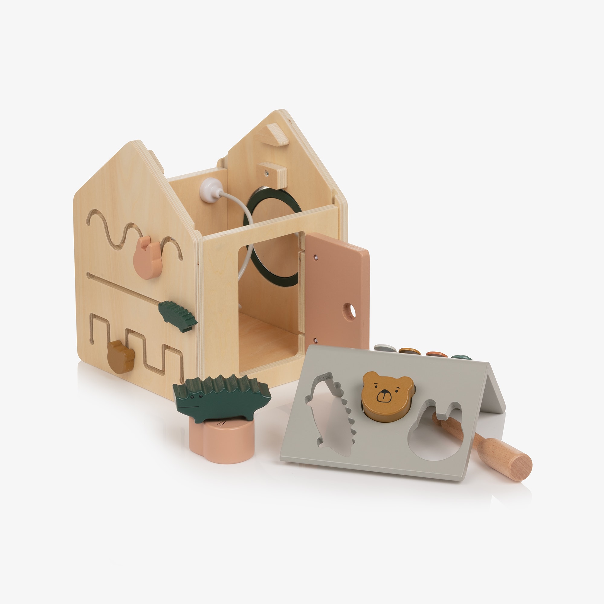 Wooden Activity Cube Toy (21cm) - View 3