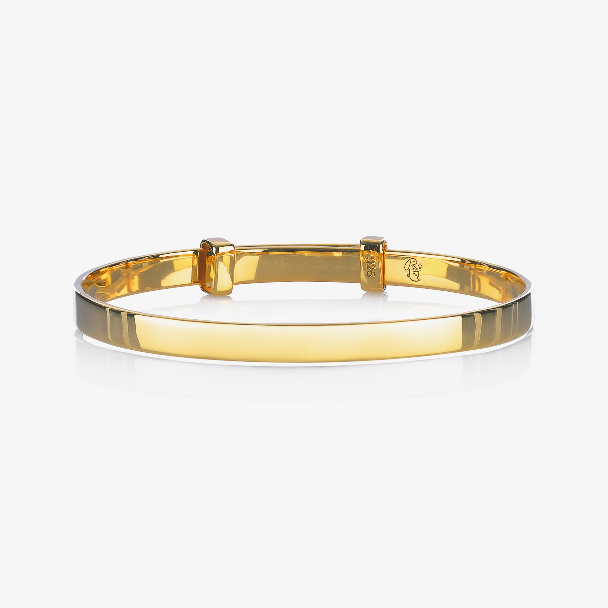 Gold Plated Personalised Bangle - View 1