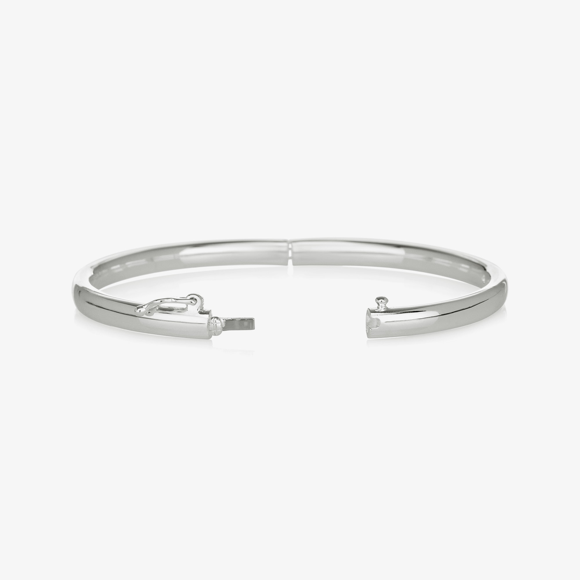 Sterling Silver Bangle With Diamond Star - View 3