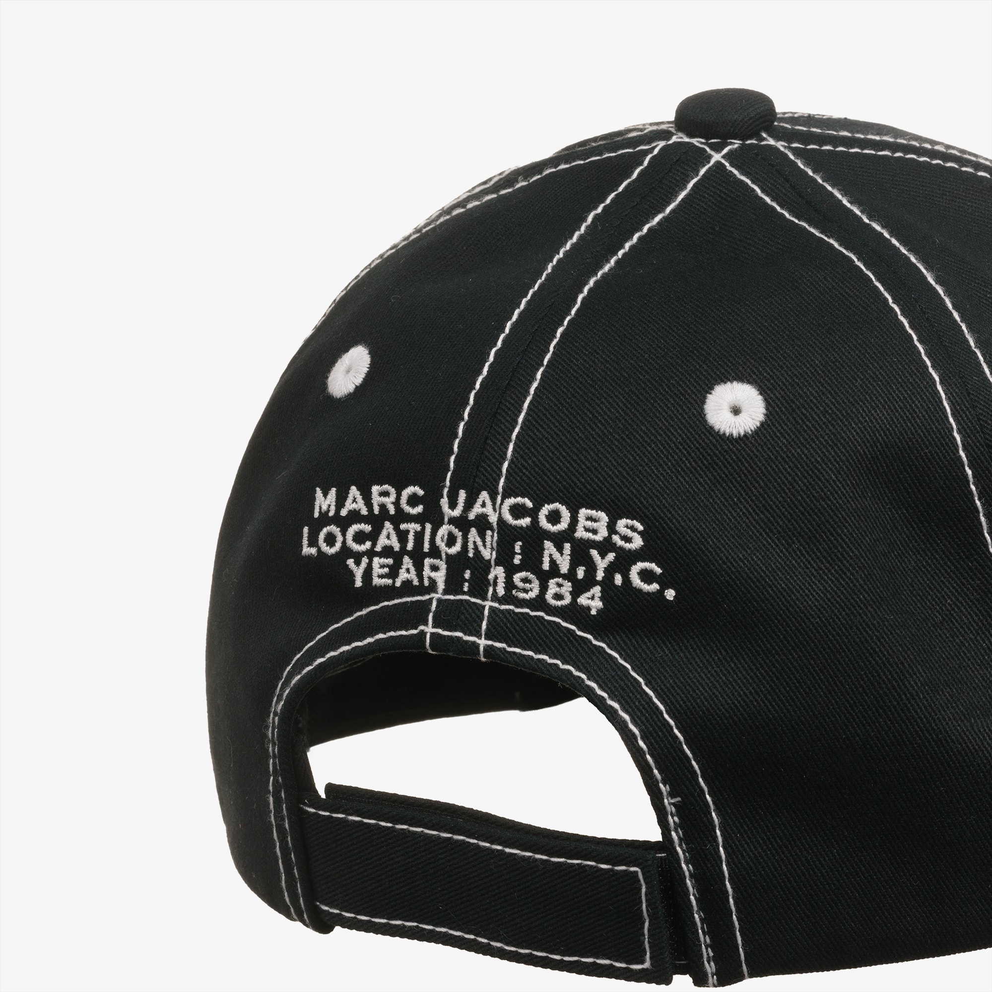 Black Cotton Cap with NYC Logo - View 5