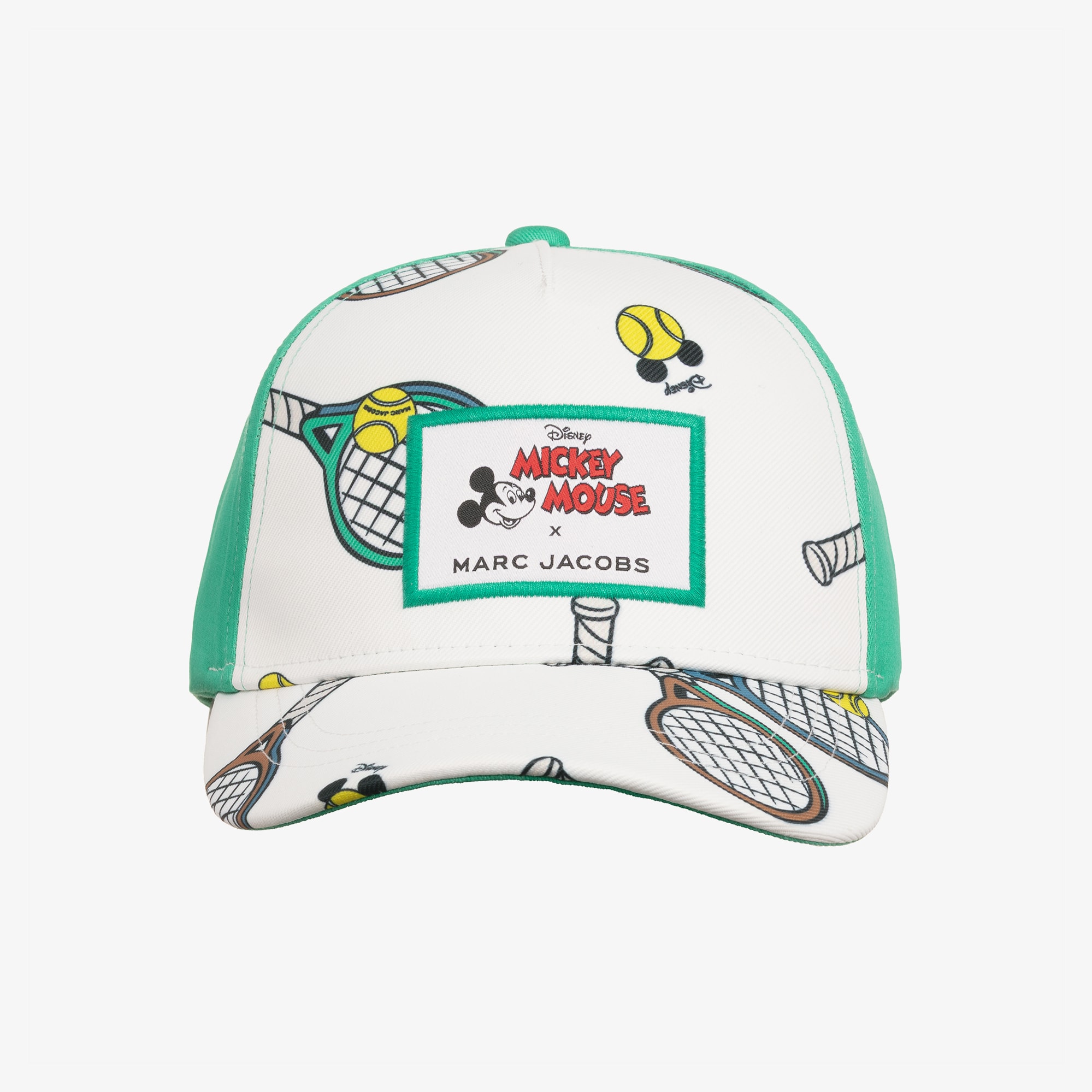 Boys White & Green Mickey Mouse Tennis Print Cap - View 3