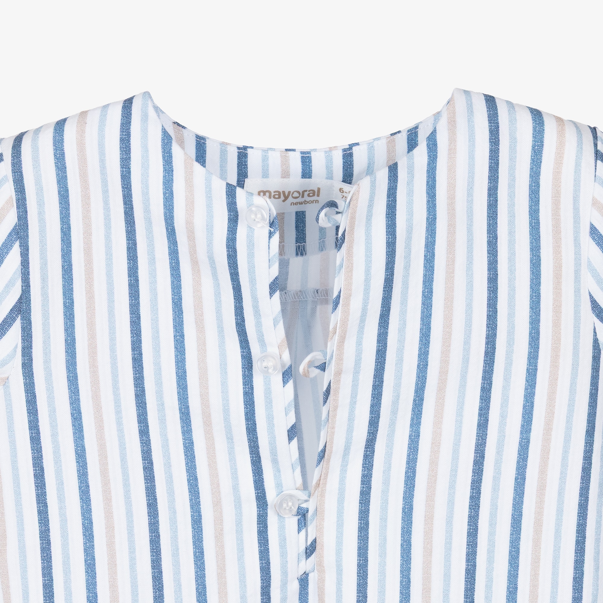 Baby Boys Blue Stripe Shorts Set - View 4