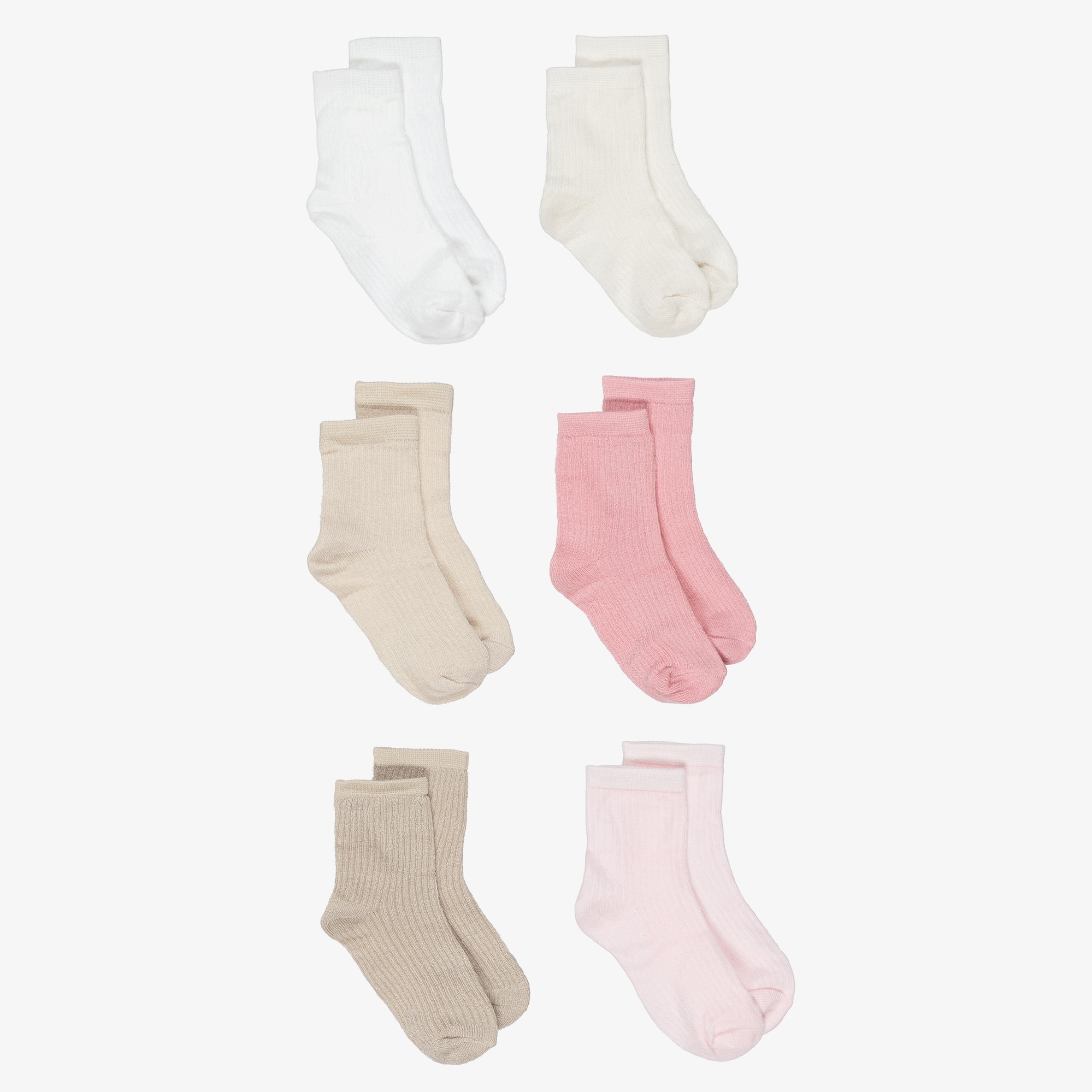Blue & Beige Baby Socks (6 Pack) - View 1
