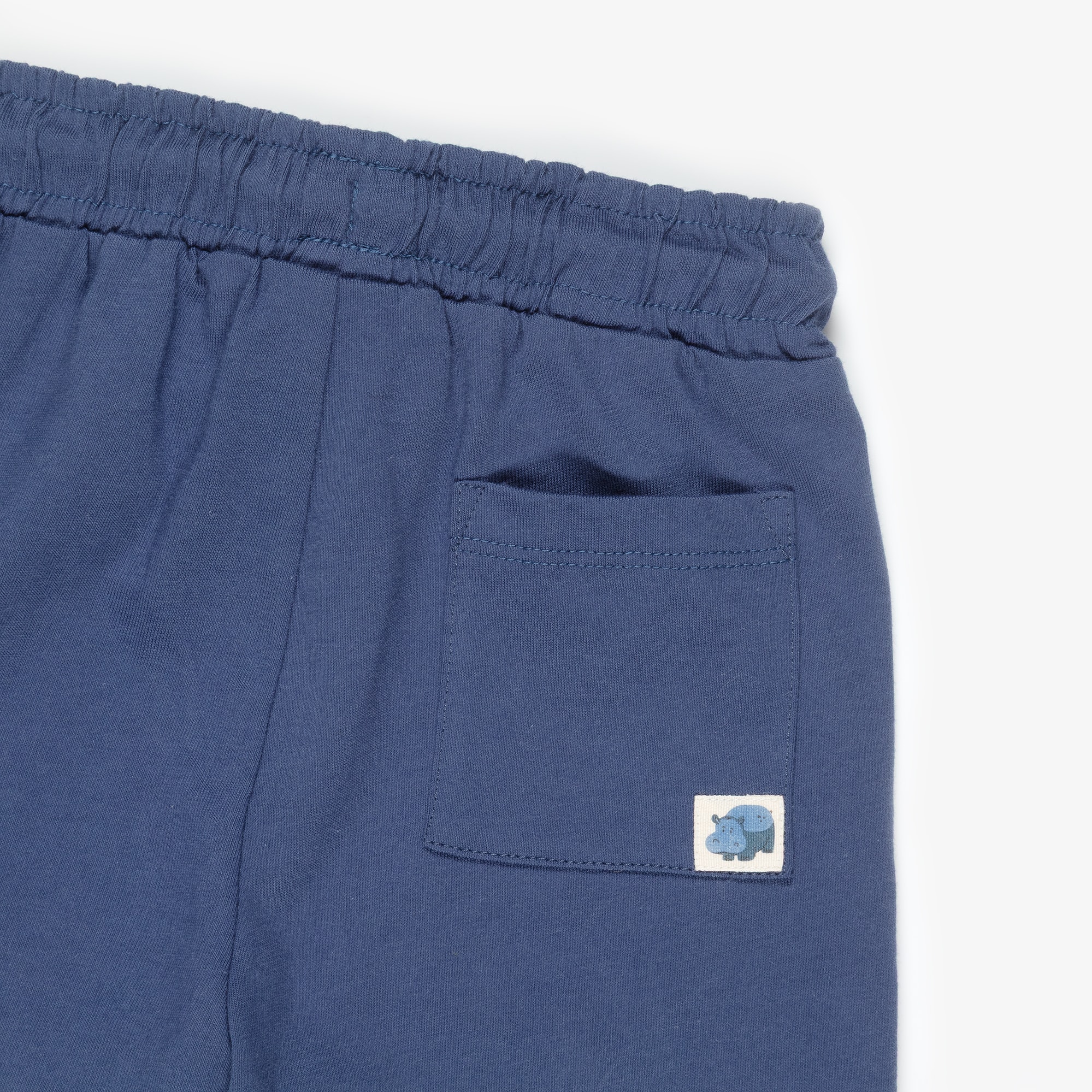 Boys Blue Cotton Jersey Shorts Set with Animals Print - View 5