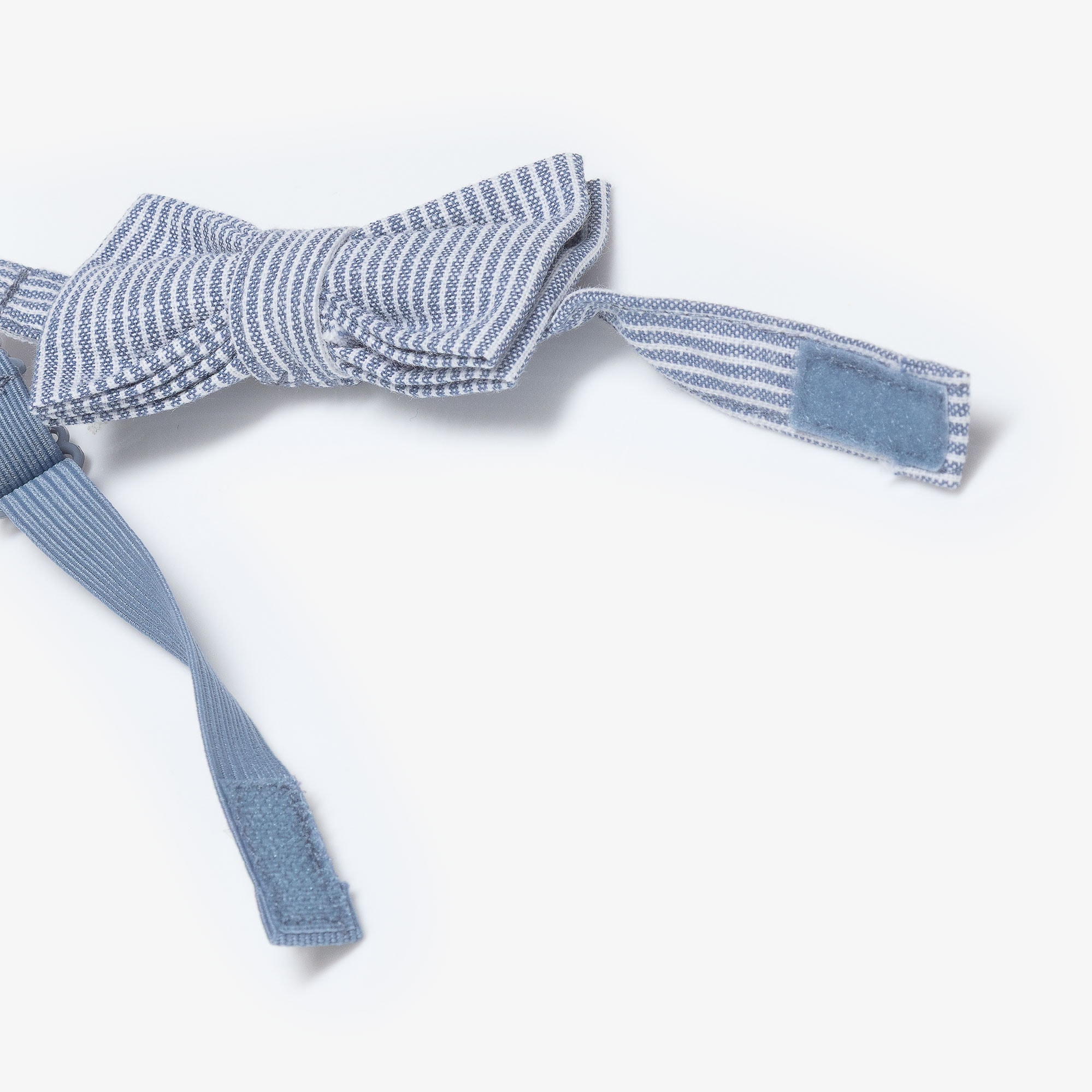Boys Blue & White Stripe Bow Tie - View 4