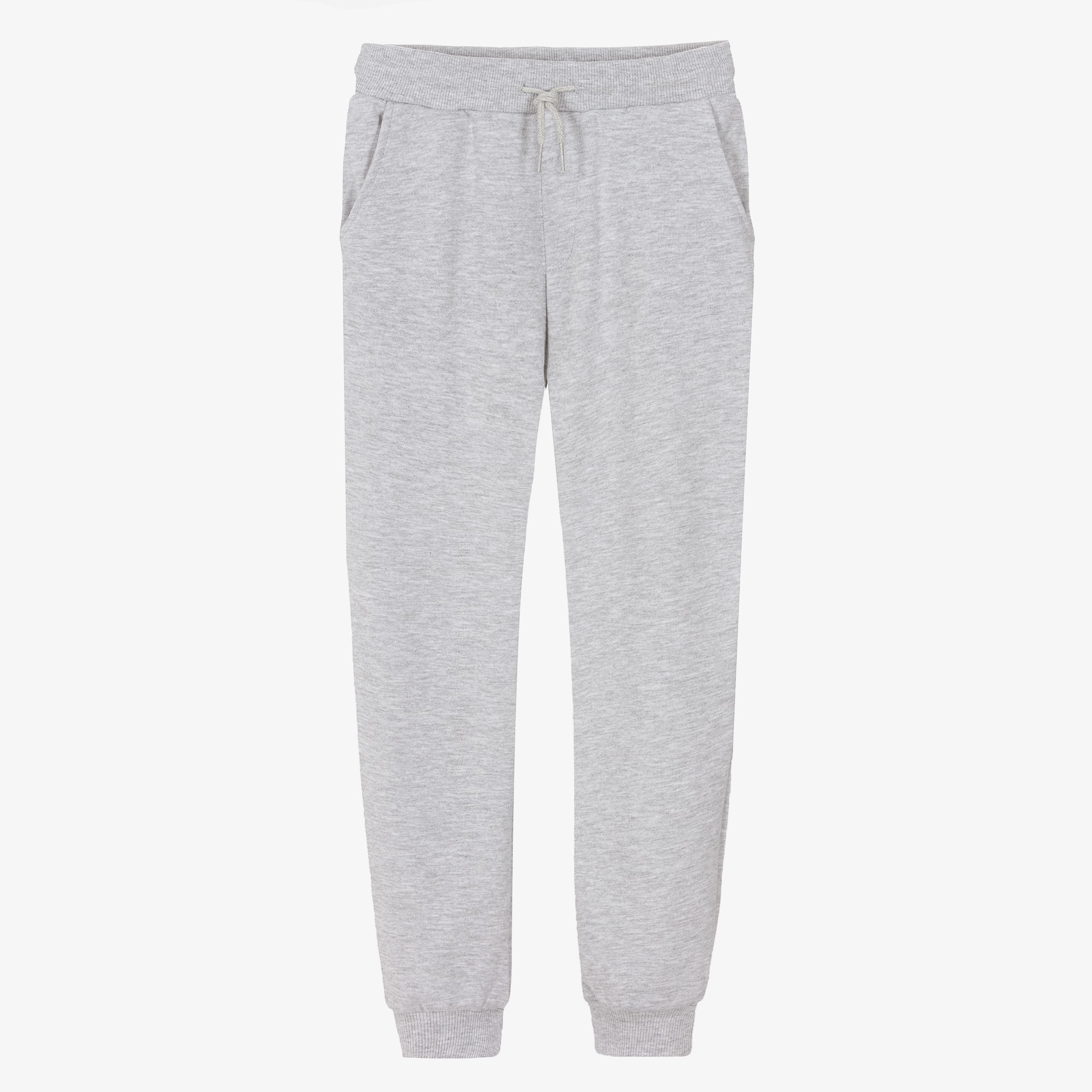 Boys Khaki Green Drawstring Jersey Joggers - View 1