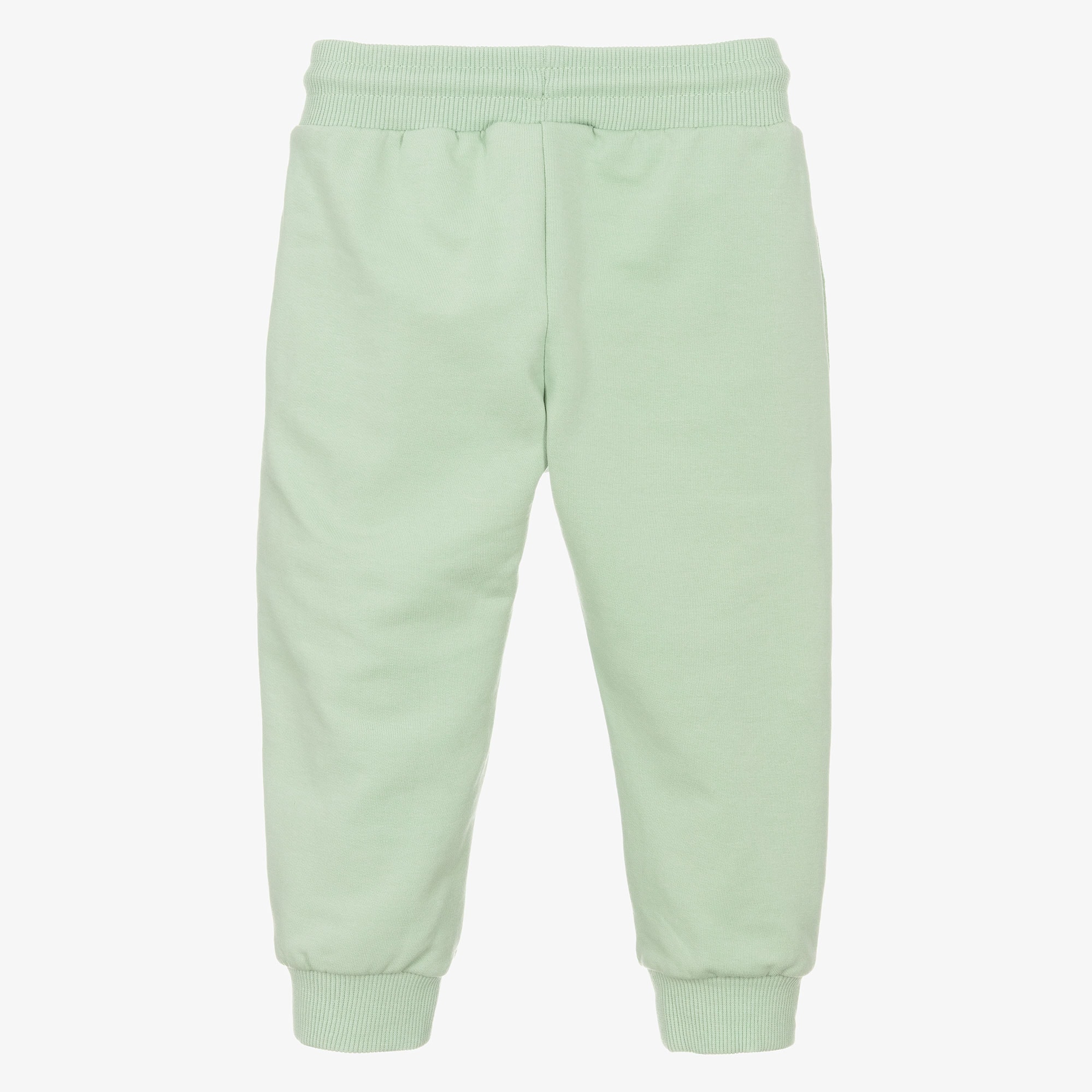Boys Pale Green Jersey Joggers - View 2