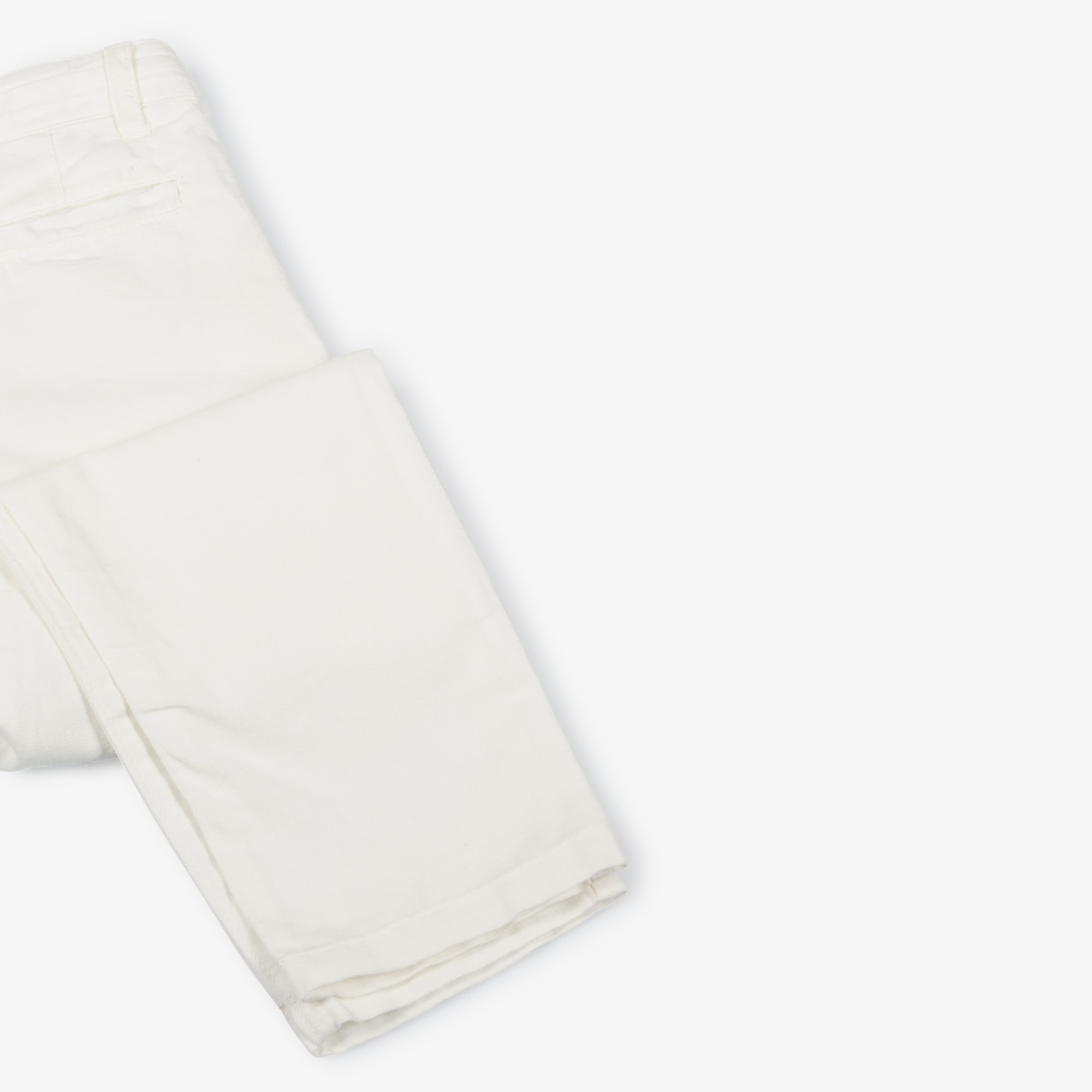 Boys White Cotton Relaxed Drawstring Chino Trousers - View 4