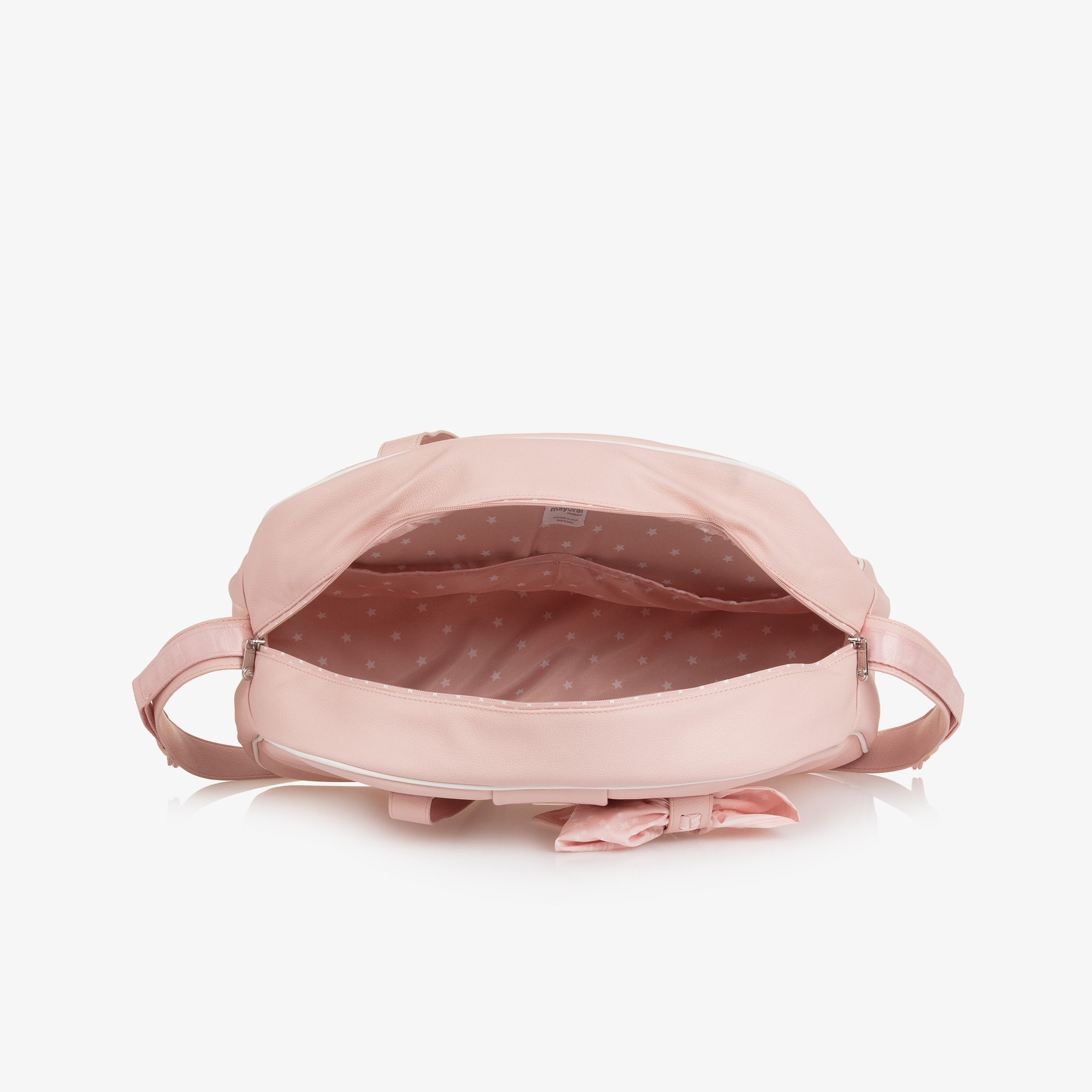 Pink Faux Leather Bow Changing Bag (46cm) - View 5
