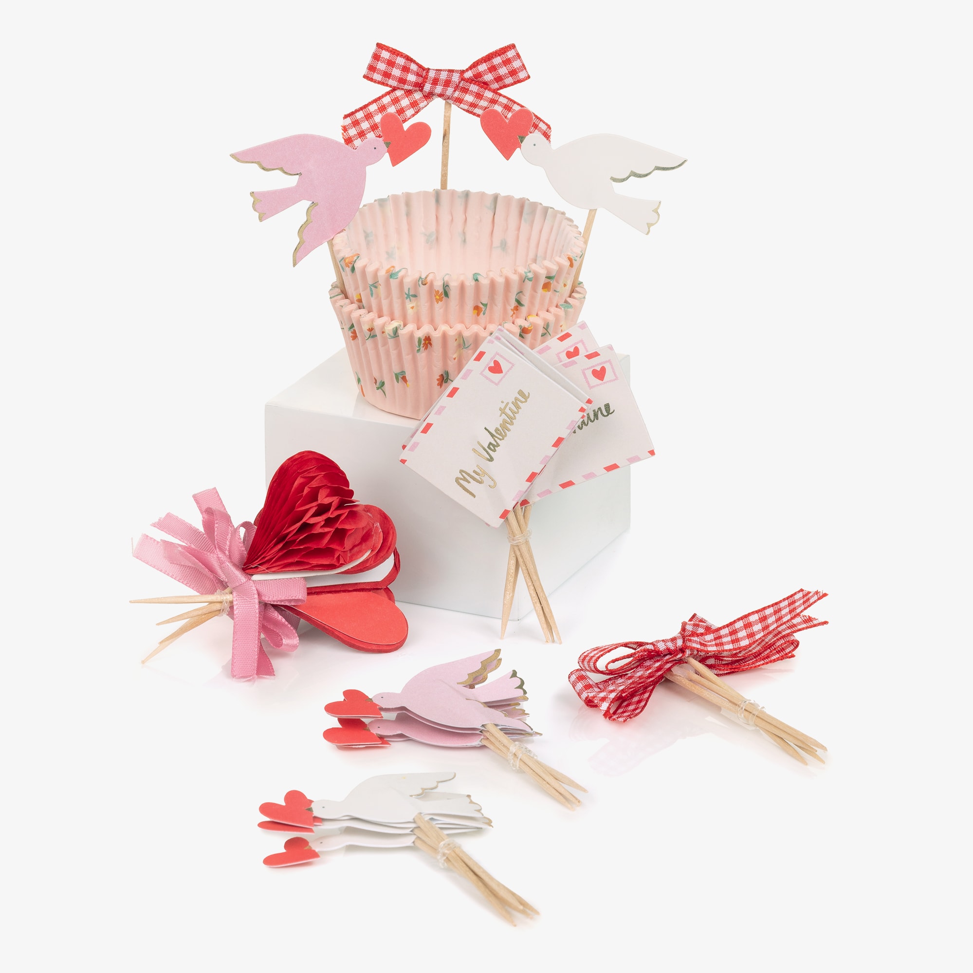 Pink & Red Lovebird Cupcake Kit - View 3