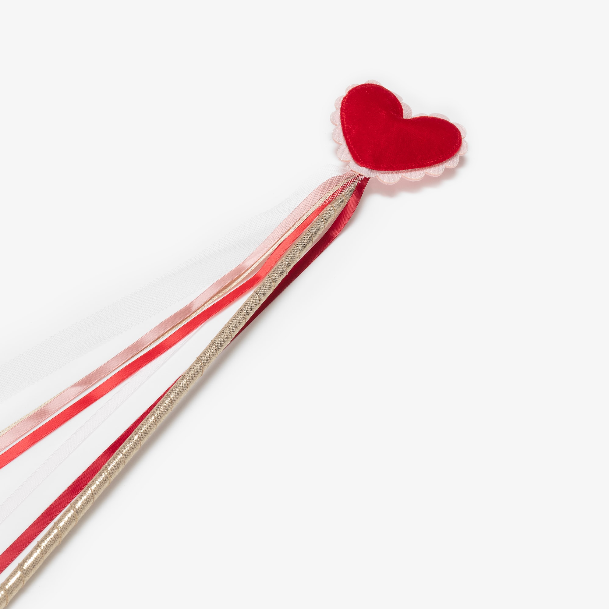 Girls Red Velvet Heart Wand (40cm) - View 4