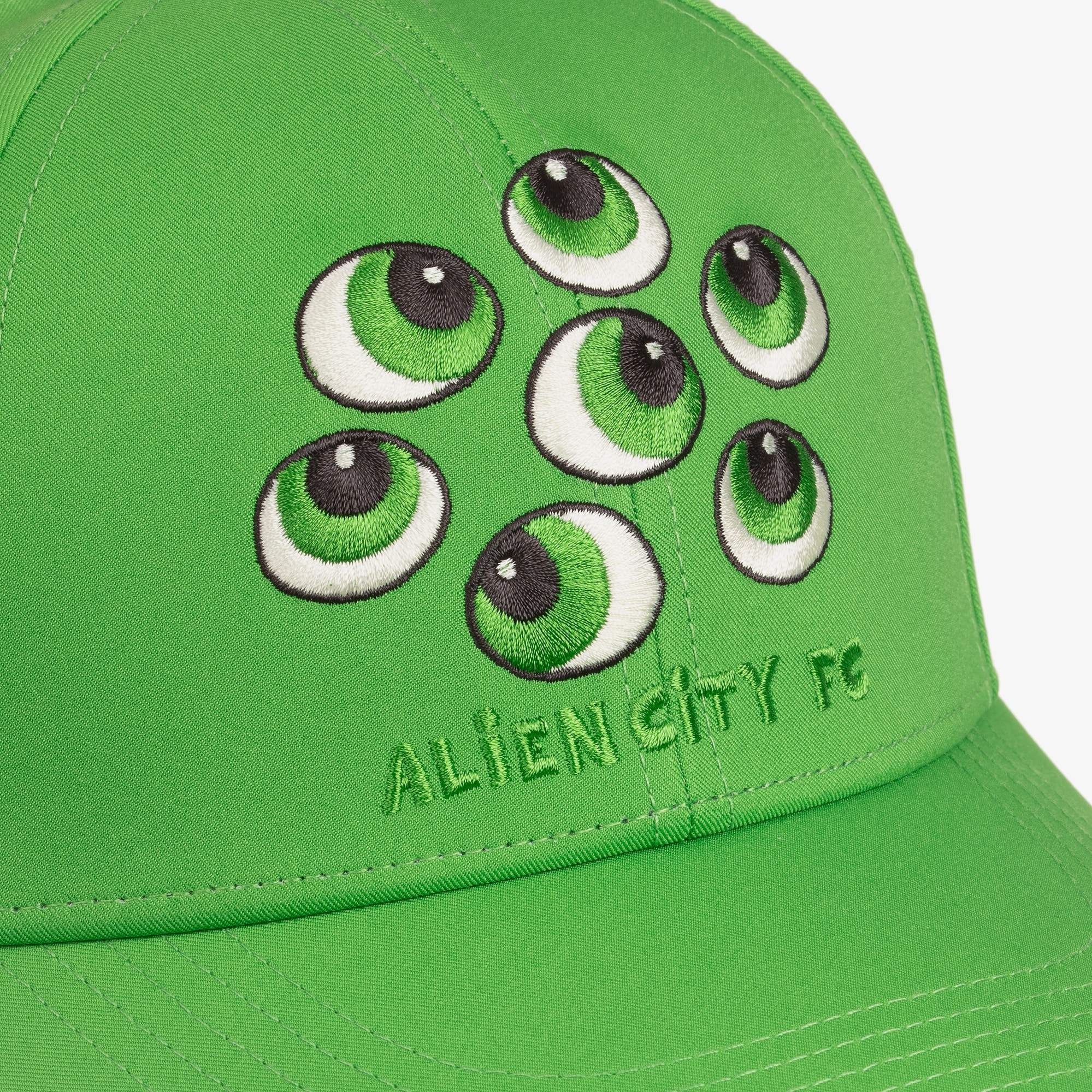 Girls Green Alien Bunny Baseball Cap with Long Ears - View 5