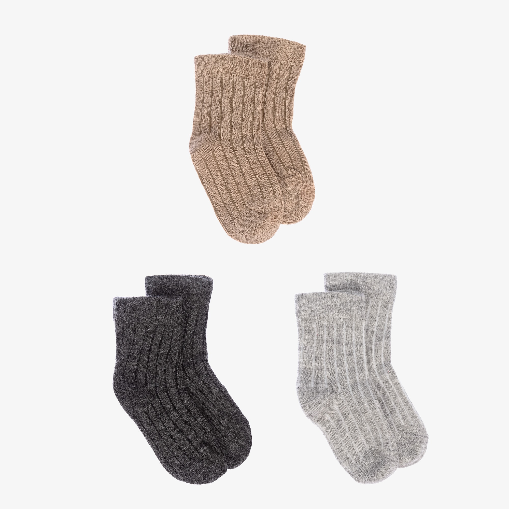 Grey & Beige Socks (3 Pack) - View 1