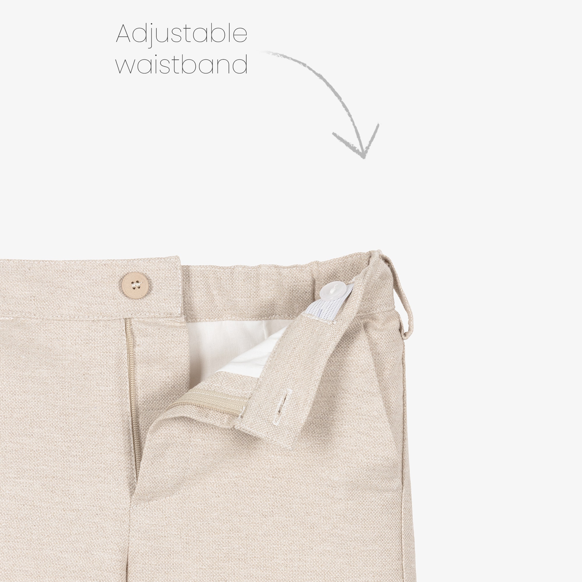 Boys Beige Waistcoat & Shorts Suit - View 5
