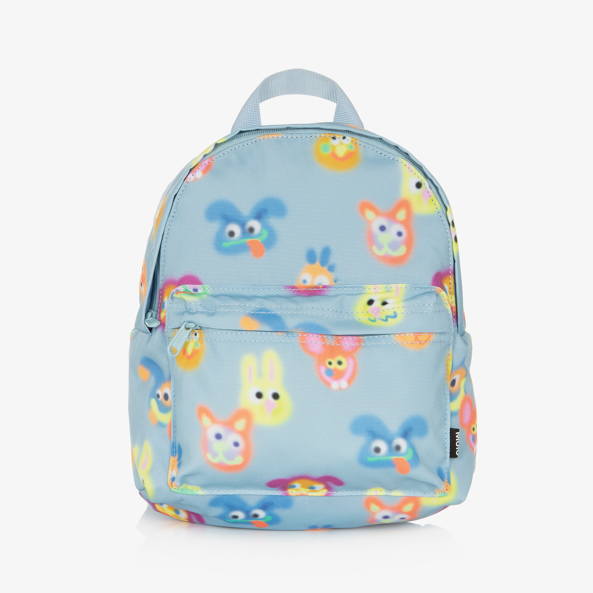 Blue Fuzzy Monster Canvas Backpack (29cm) - View 1