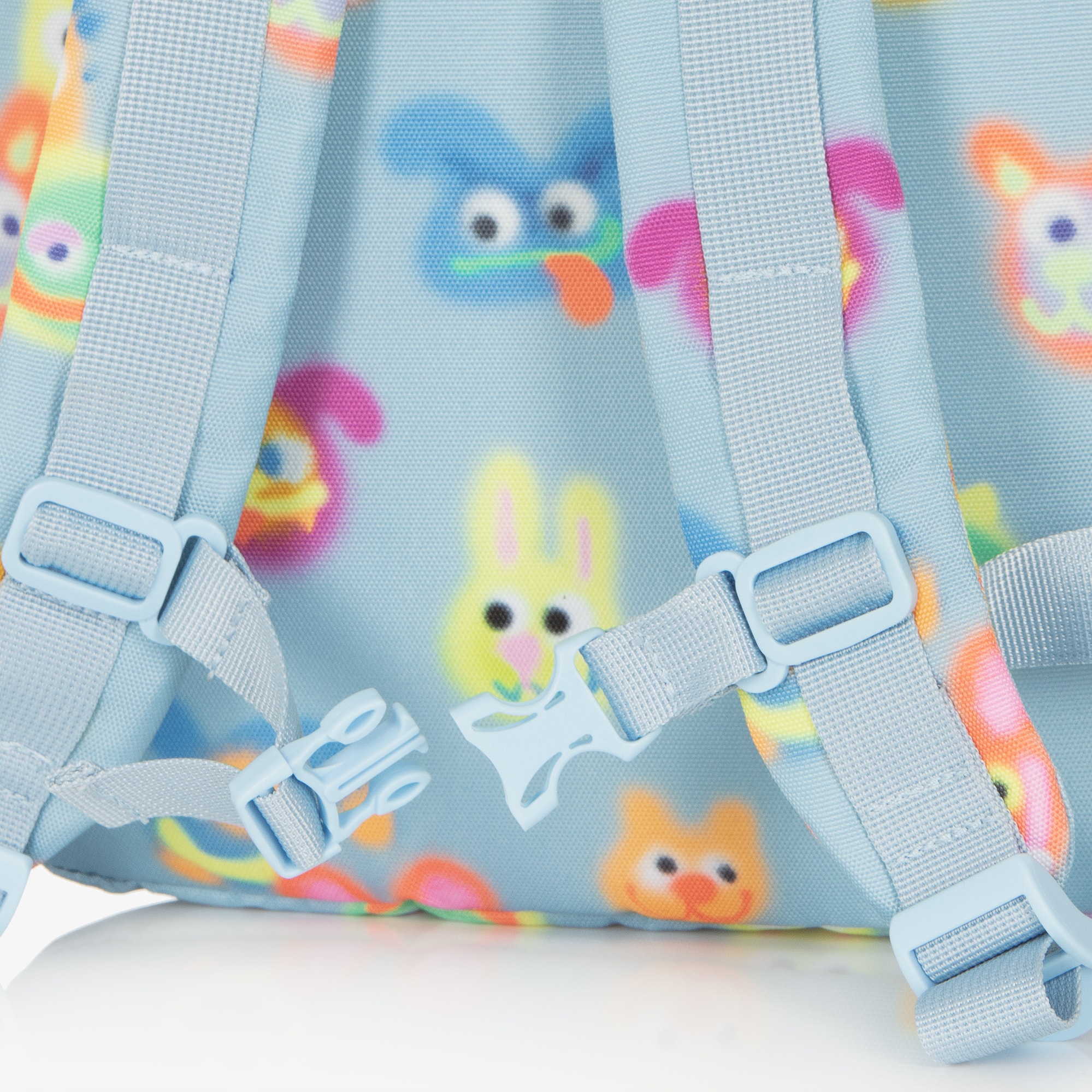 Blue Fuzzy Monster Canvas Backpack (29cm) - View 6