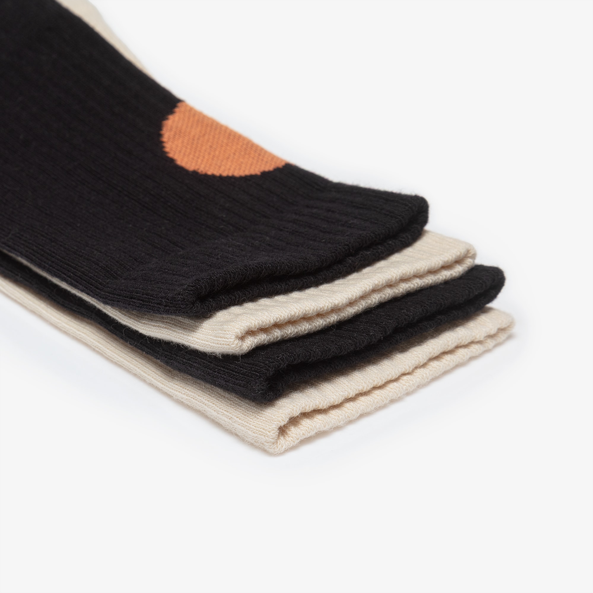 Boys Black & Ivory Cotton Basketball Socks (2 Pack) - View 4