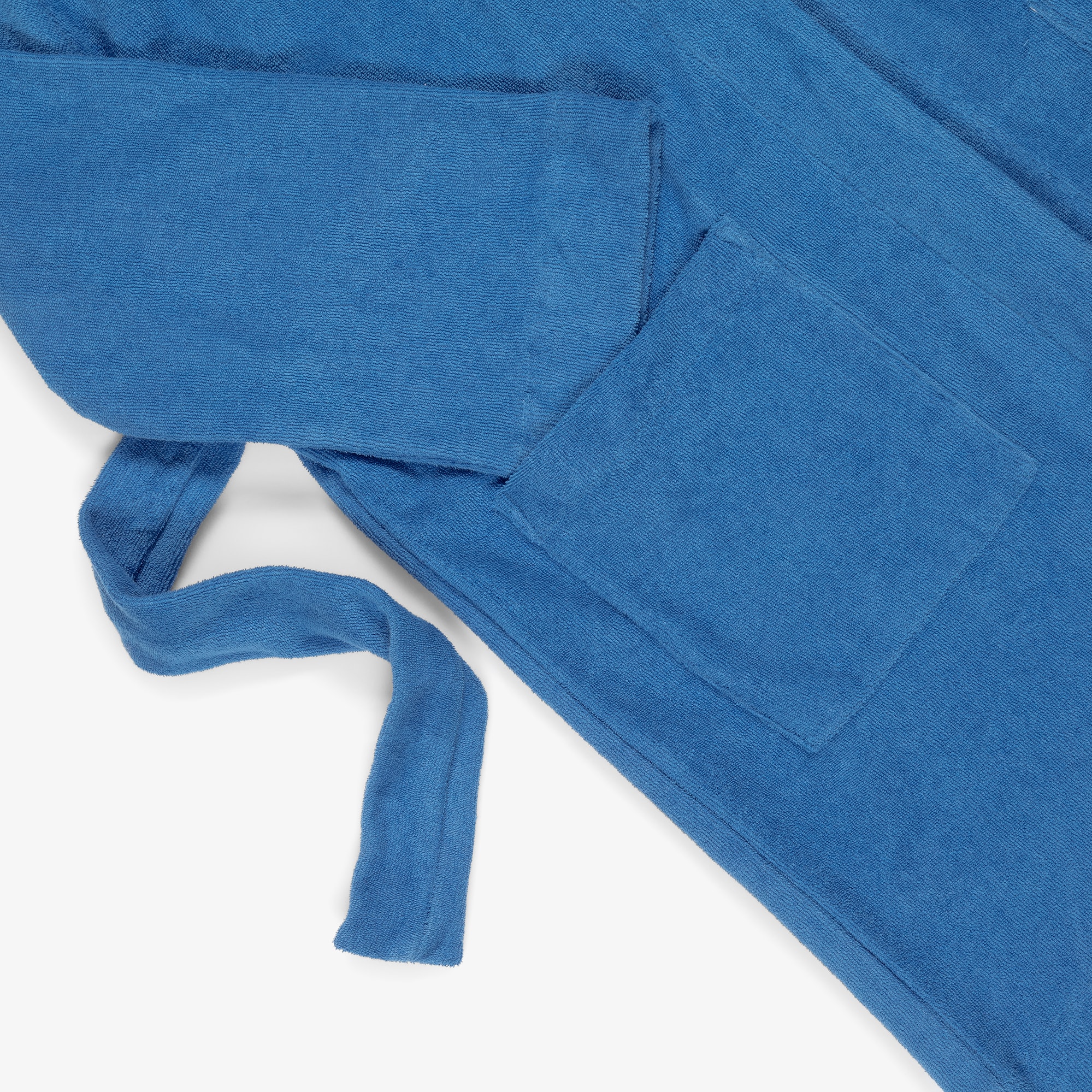 Boys Blue Organic Cotton Towelling Bathrobe - View 4