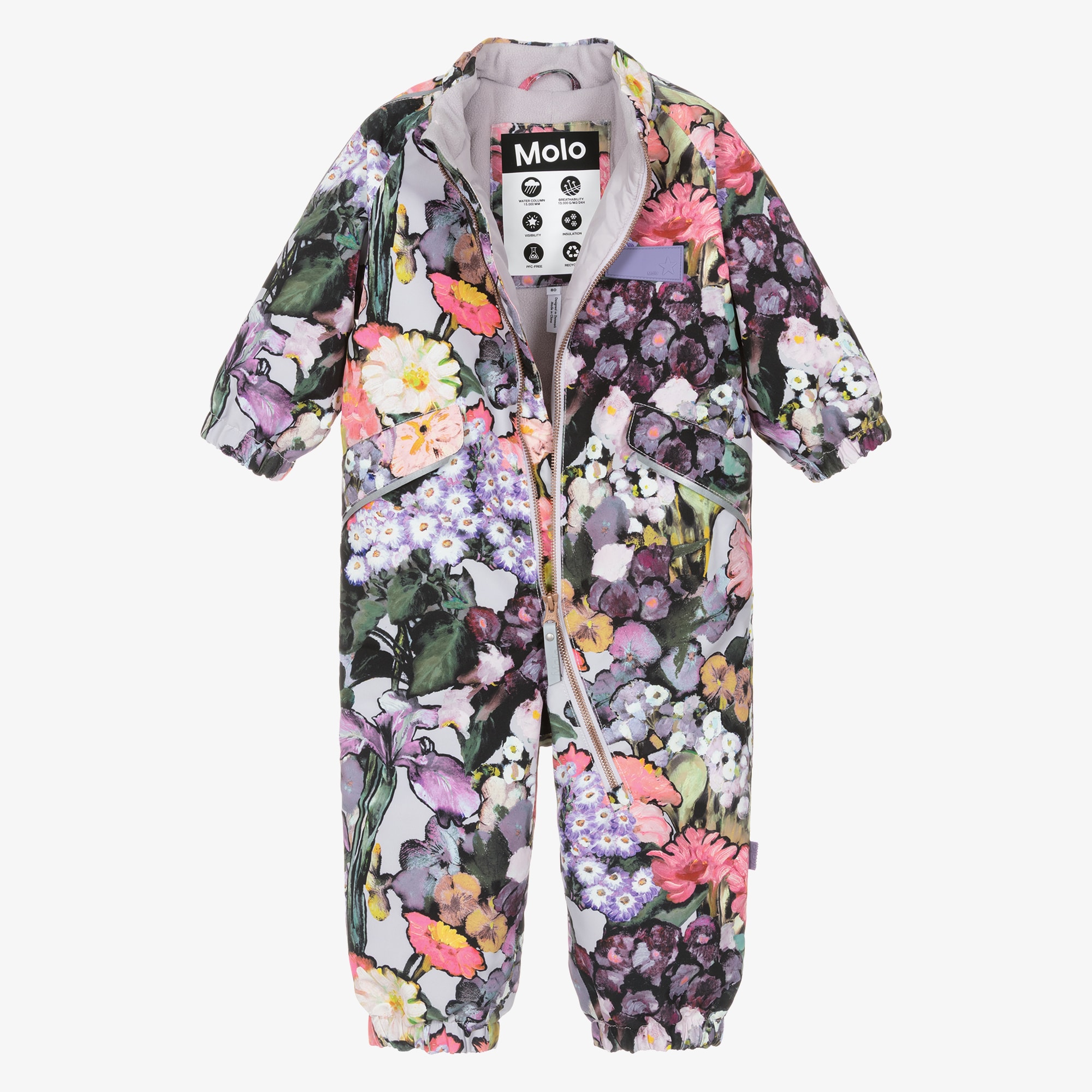 Boys Green & Blue Outer Space Print Snowsuit - View 3