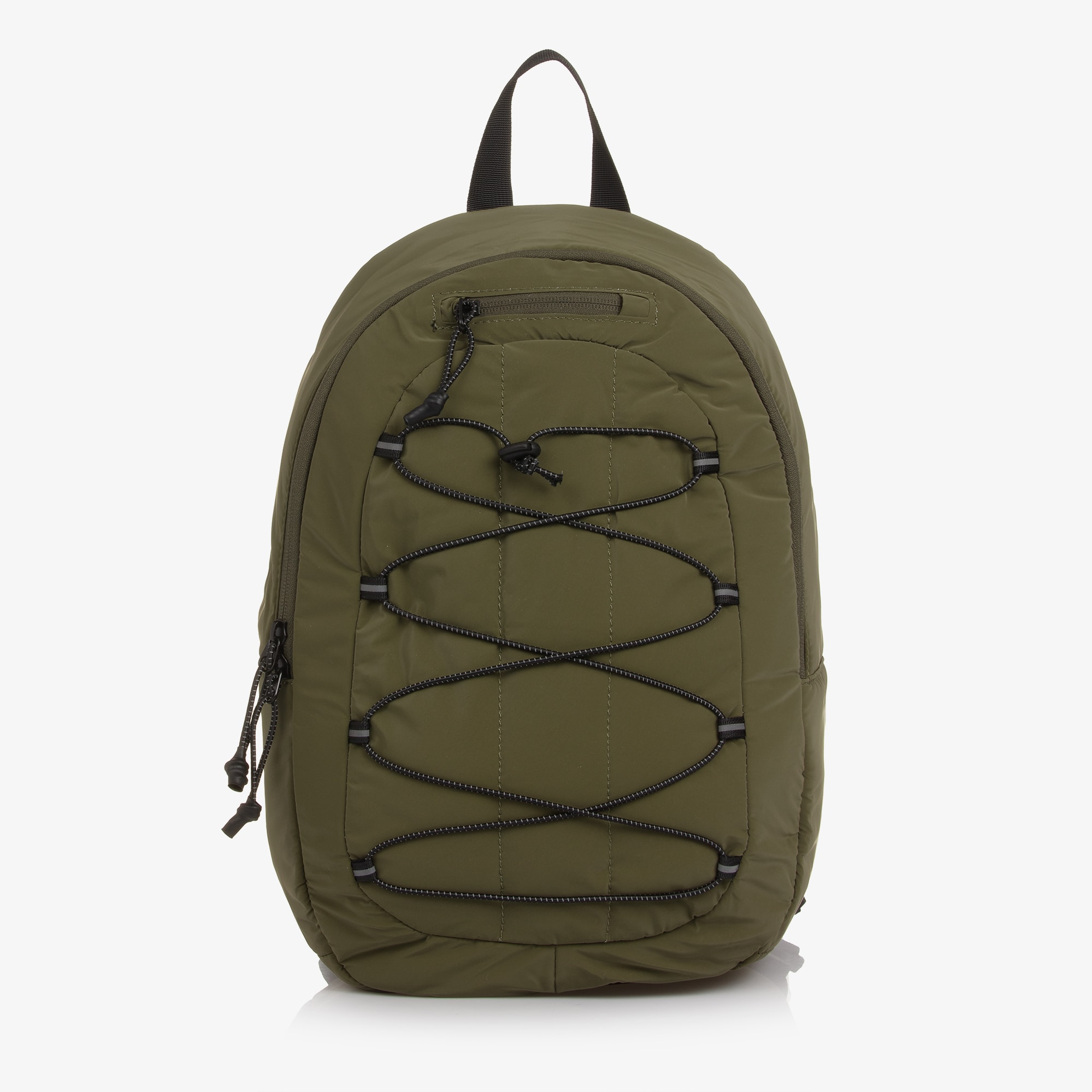 Boys Khaki Green Bungee Cord Backpack (41cm) - View 1