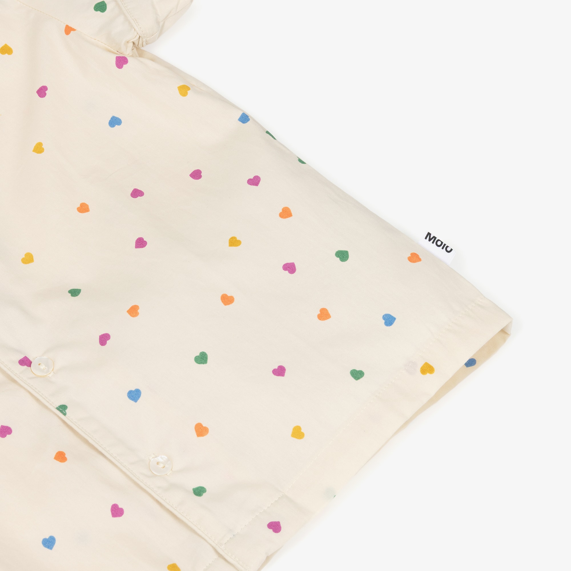 Girls Ivory Confetti Heart Short Pyjamas - View 6
