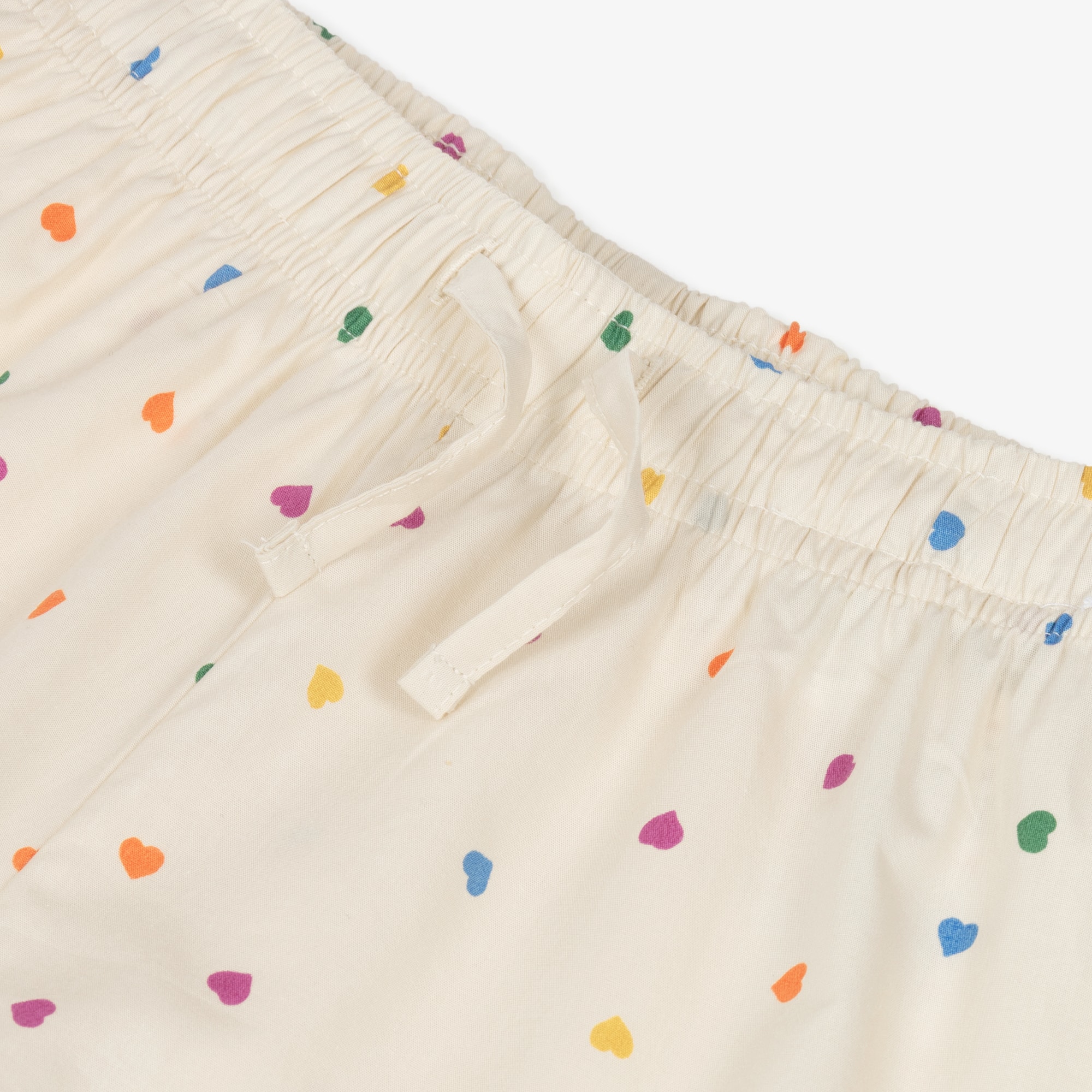 Girls Ivory Confetti Heart Short Pyjamas - View 7