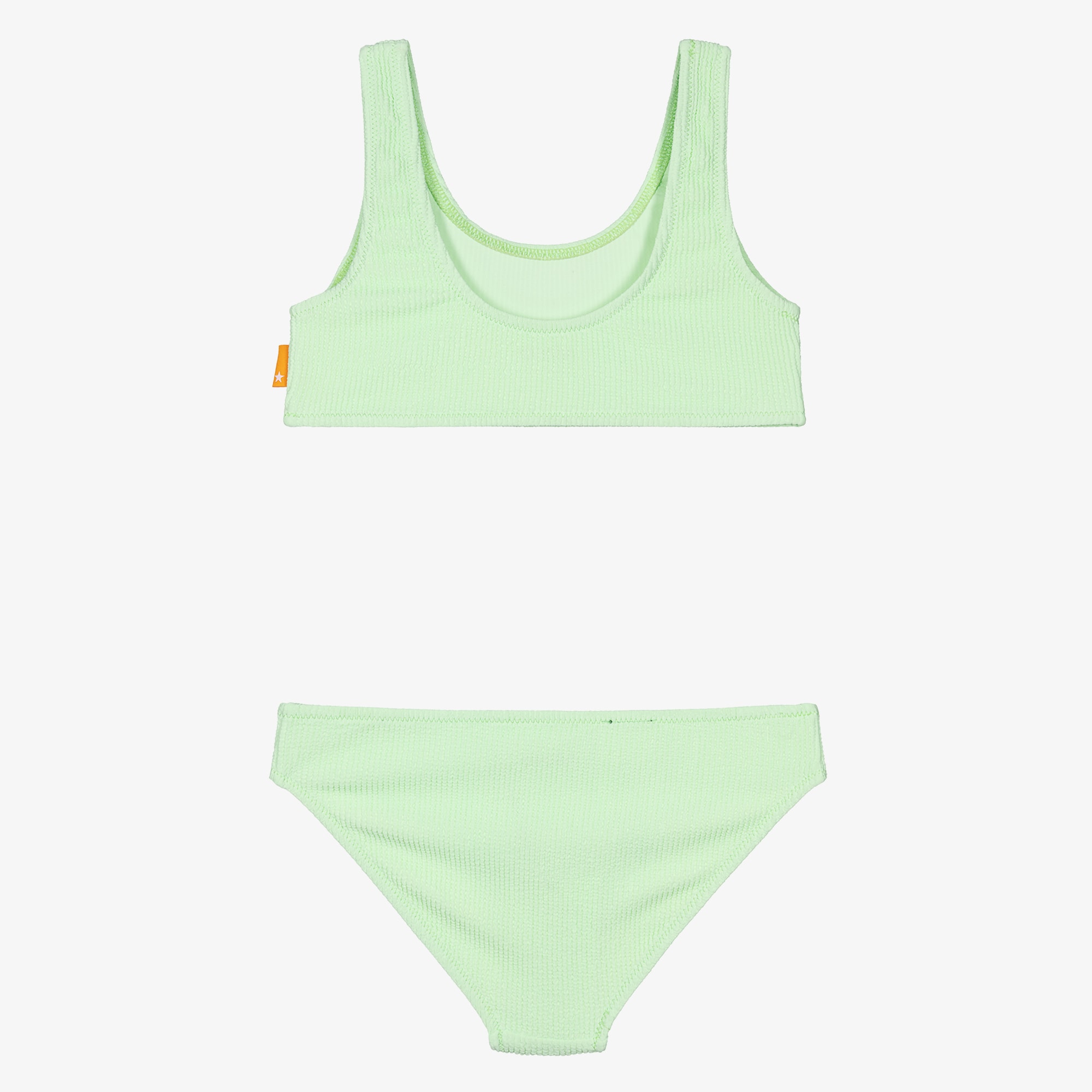 Girls Neon Pink Crinkle Bikini (UPF50+) - View 3