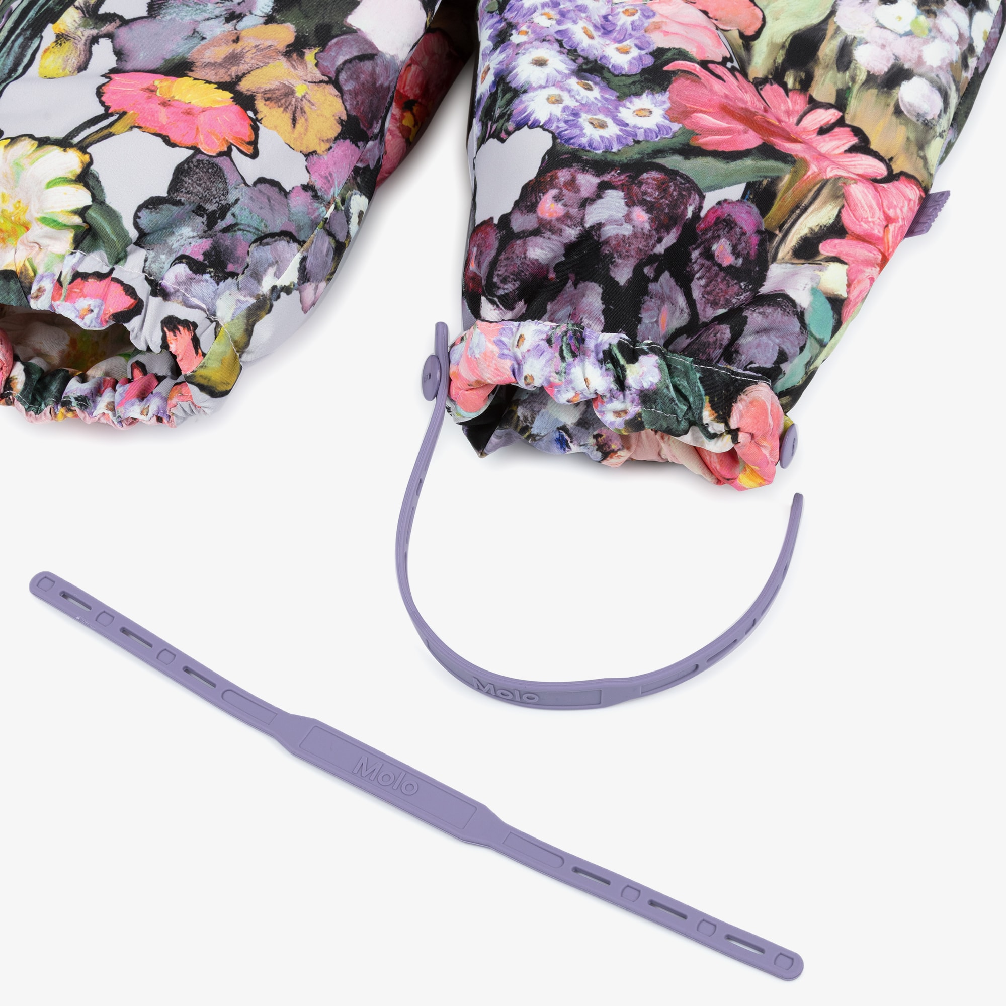 Girls Pink & Purple Flower Art Print Snowsuit - View 4