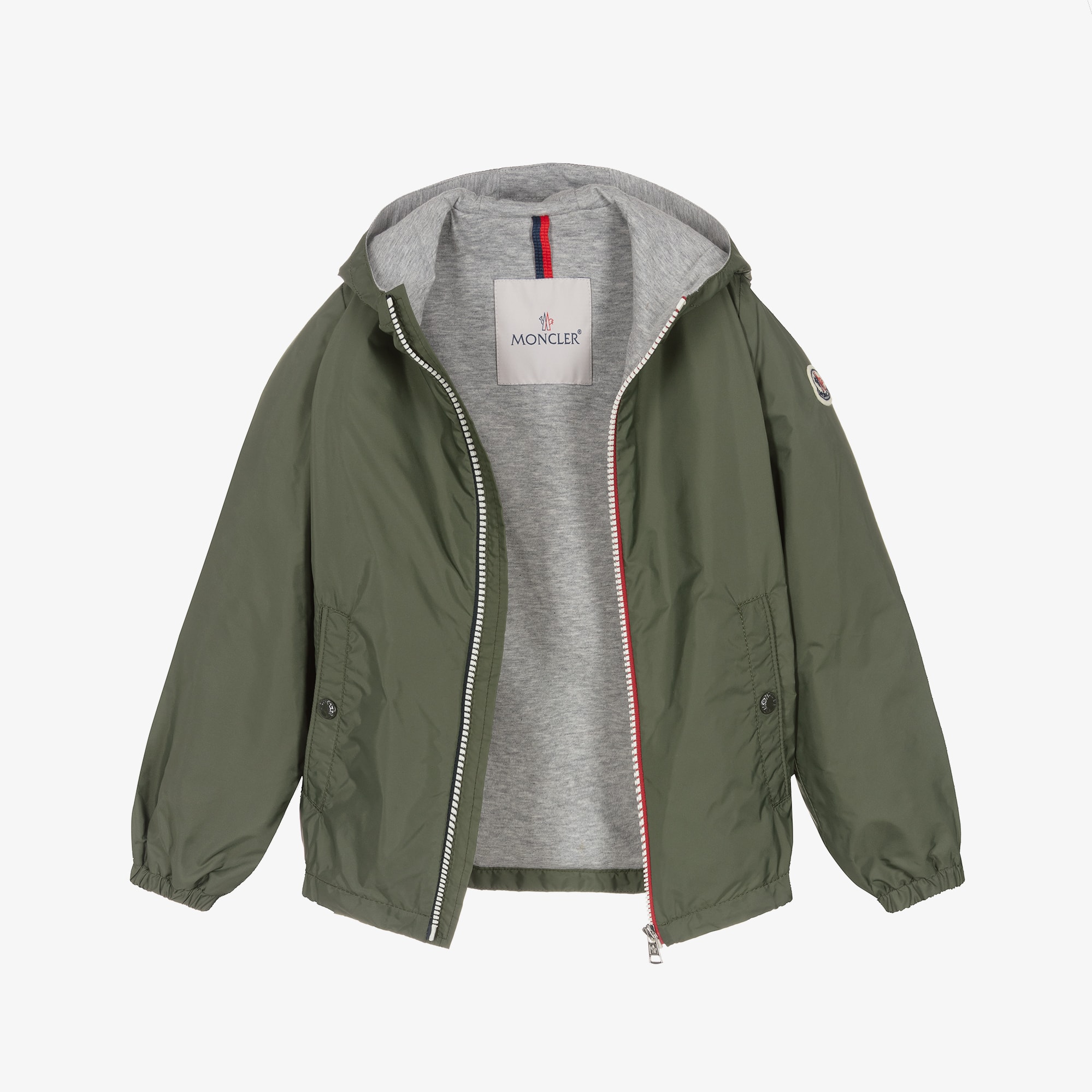 Boys Khaki Green Urville Hooded Jacket - View 3