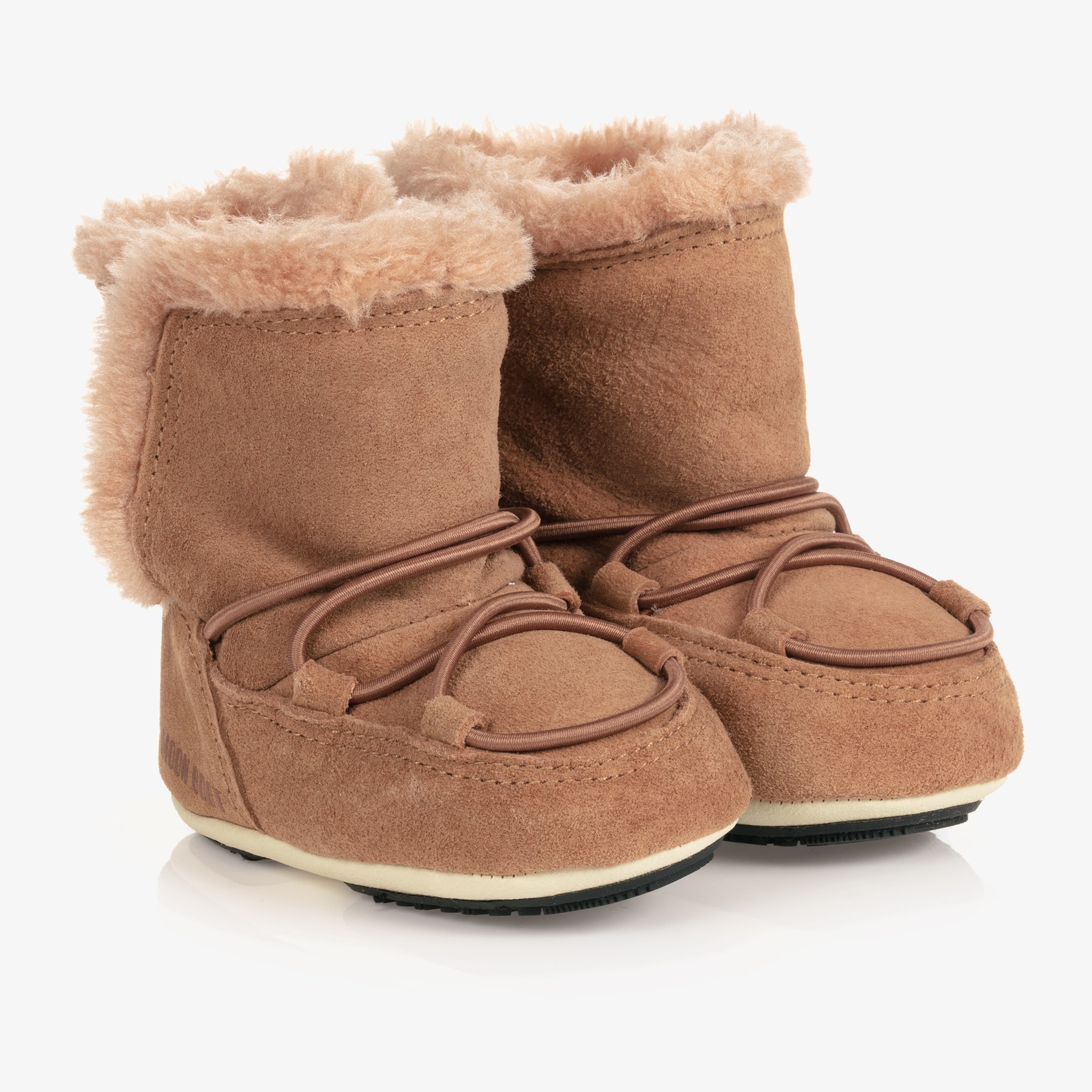 Brown Suede Baby Moon Boots - View 1