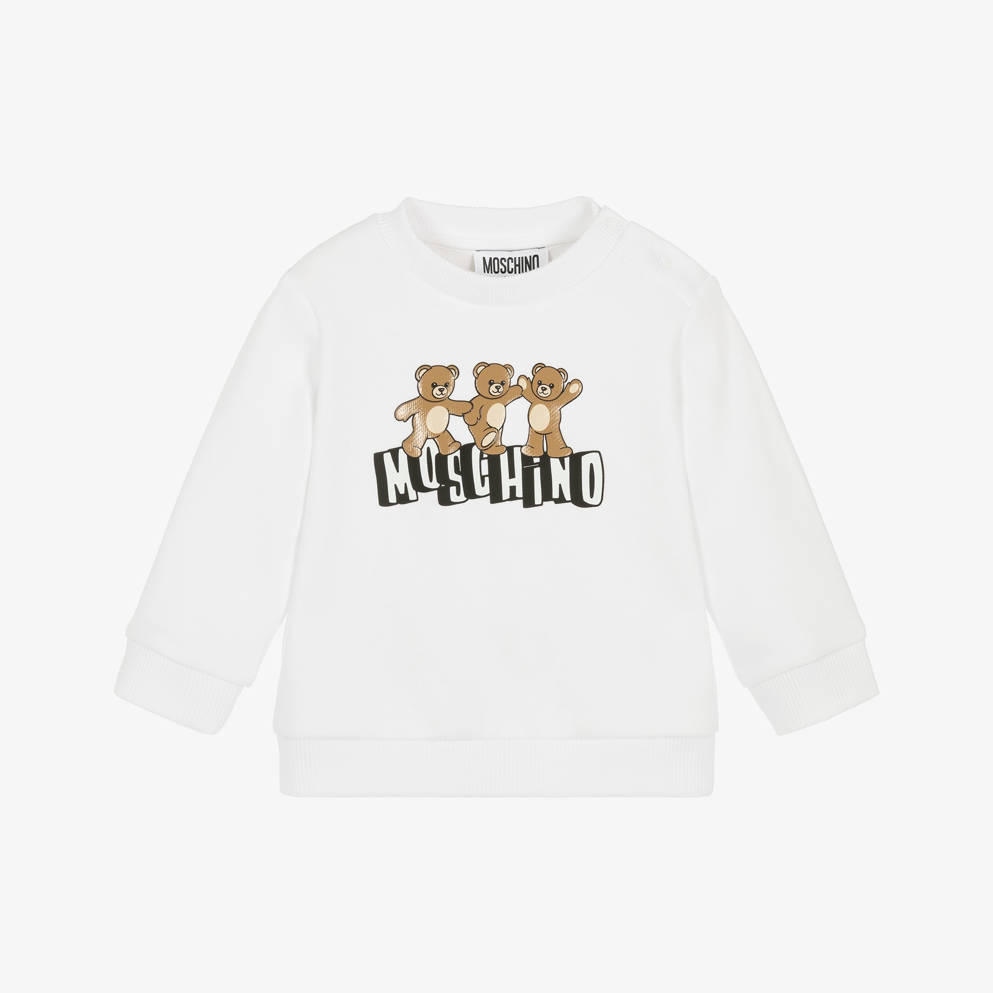 Baby Navy Blue Cotton 3 Bears Logo Sweatshirt - View 1