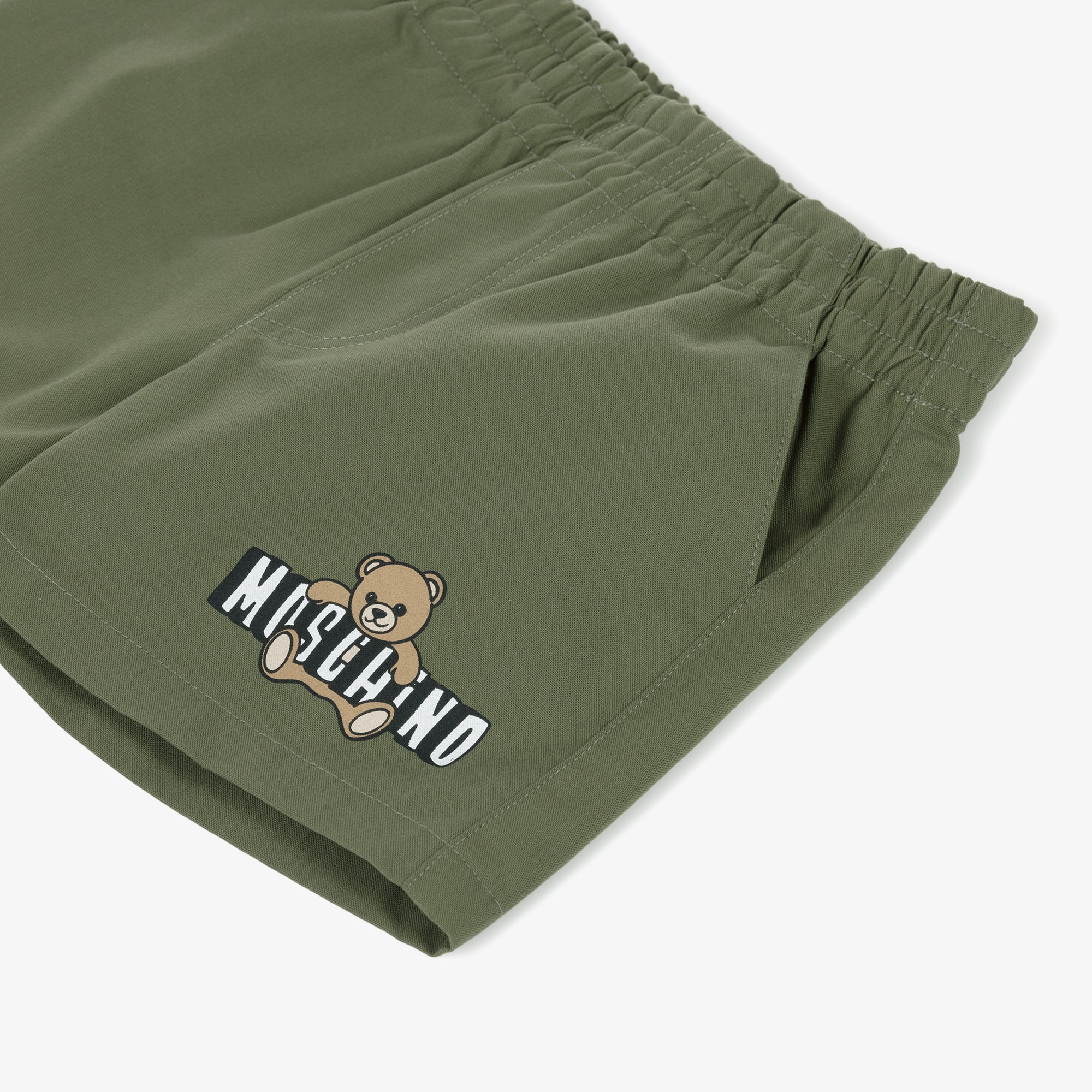 Boys Beige Teddy Bear Shorts - View 3