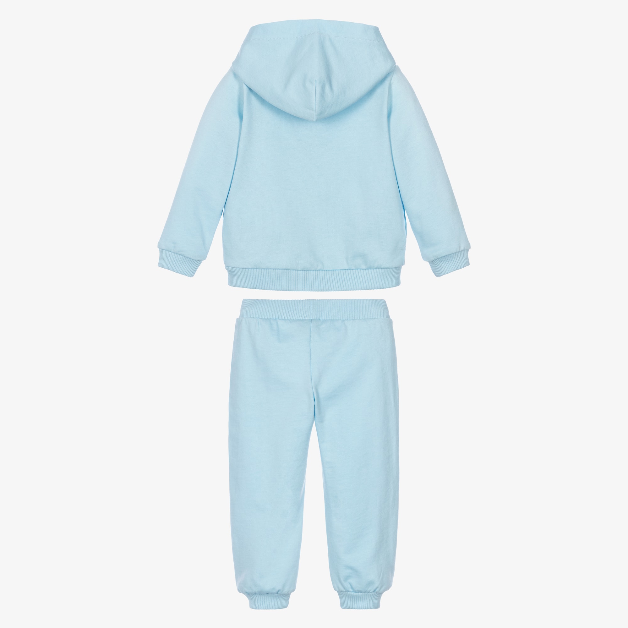 Pale Blue Cotton Jersey Circular Logo Tracksuit - View 3