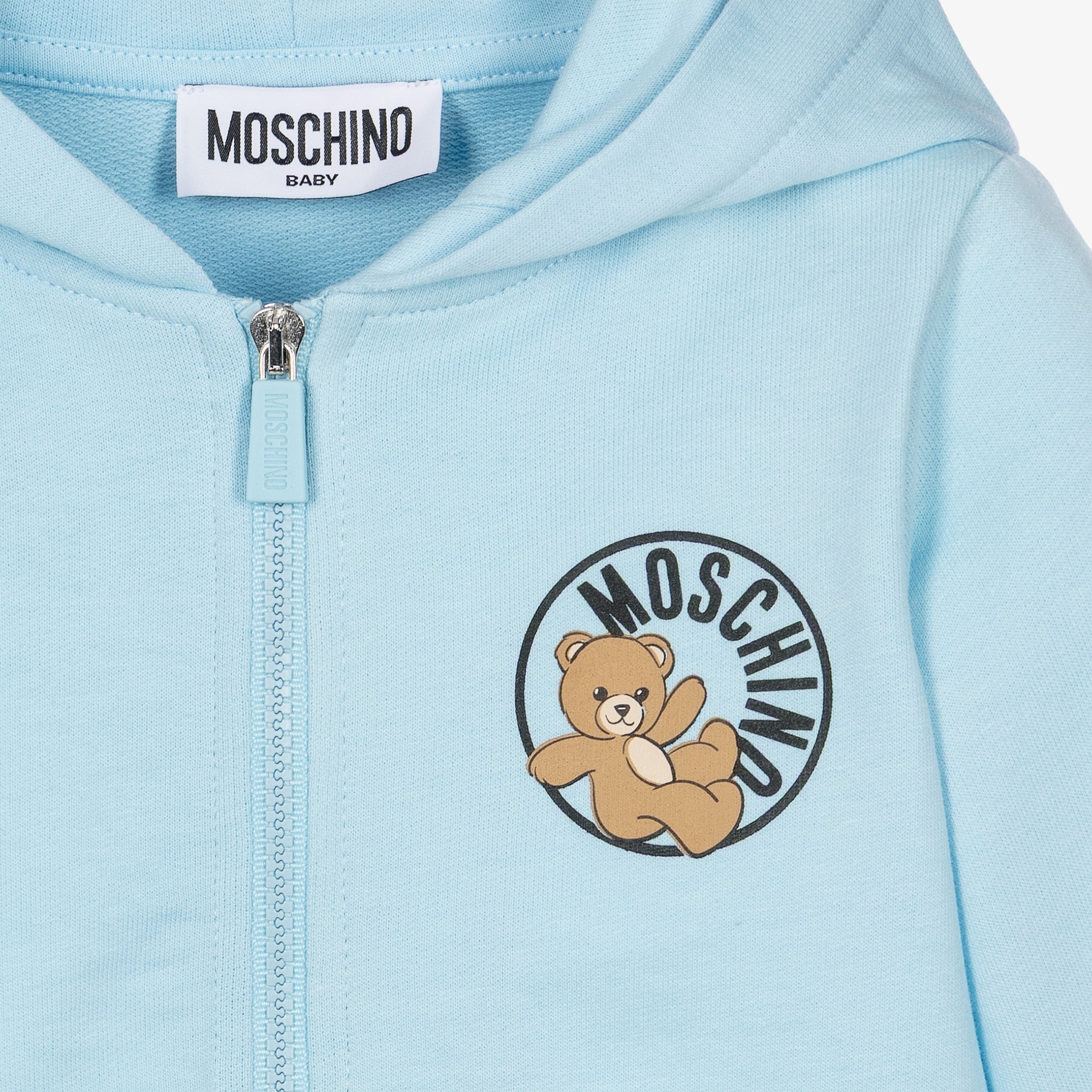 Pale Blue Cotton Jersey Circular Logo Tracksuit - View 4