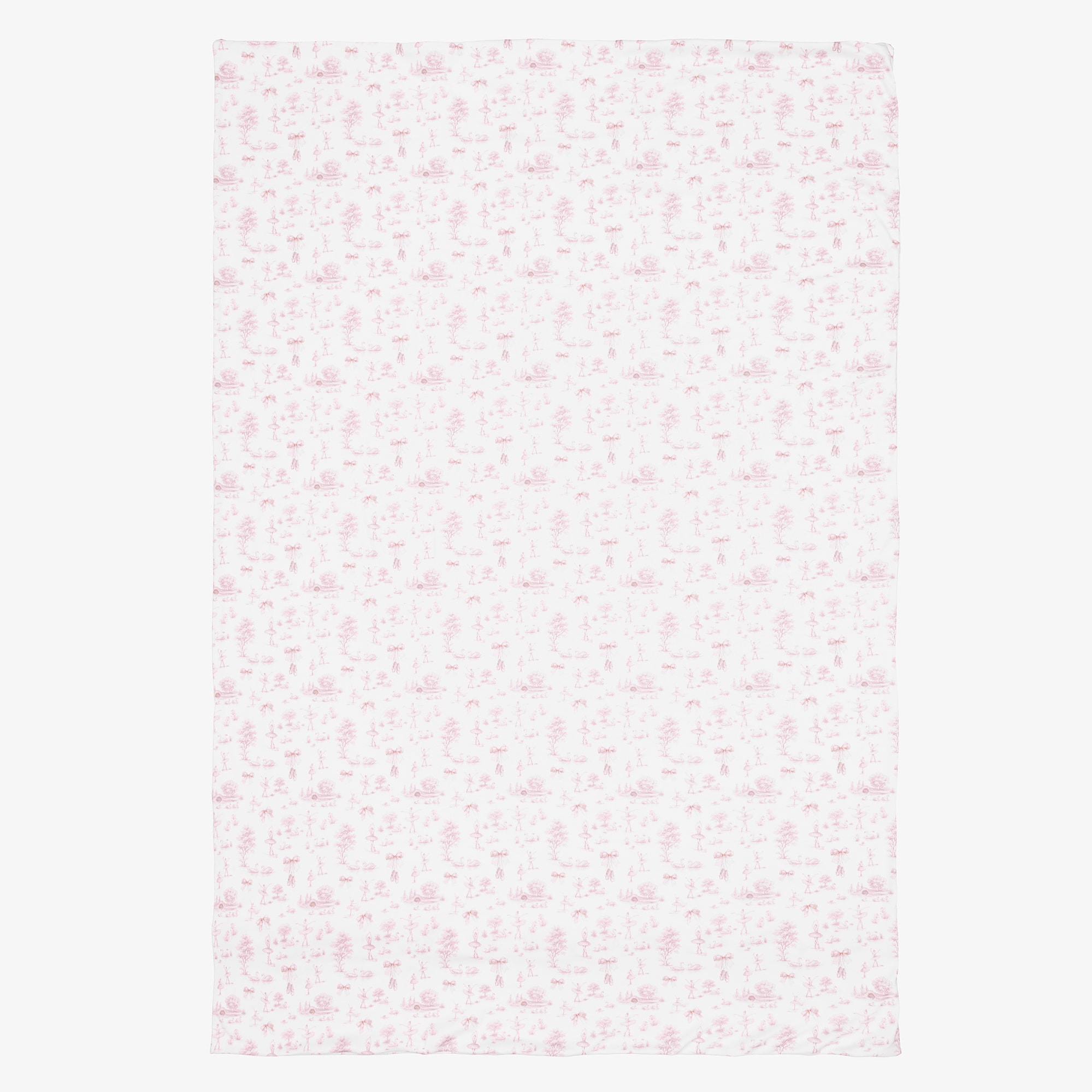 White & Pink Swan Lake Supima Cotton Cot Bed Set (140cm) - View 3