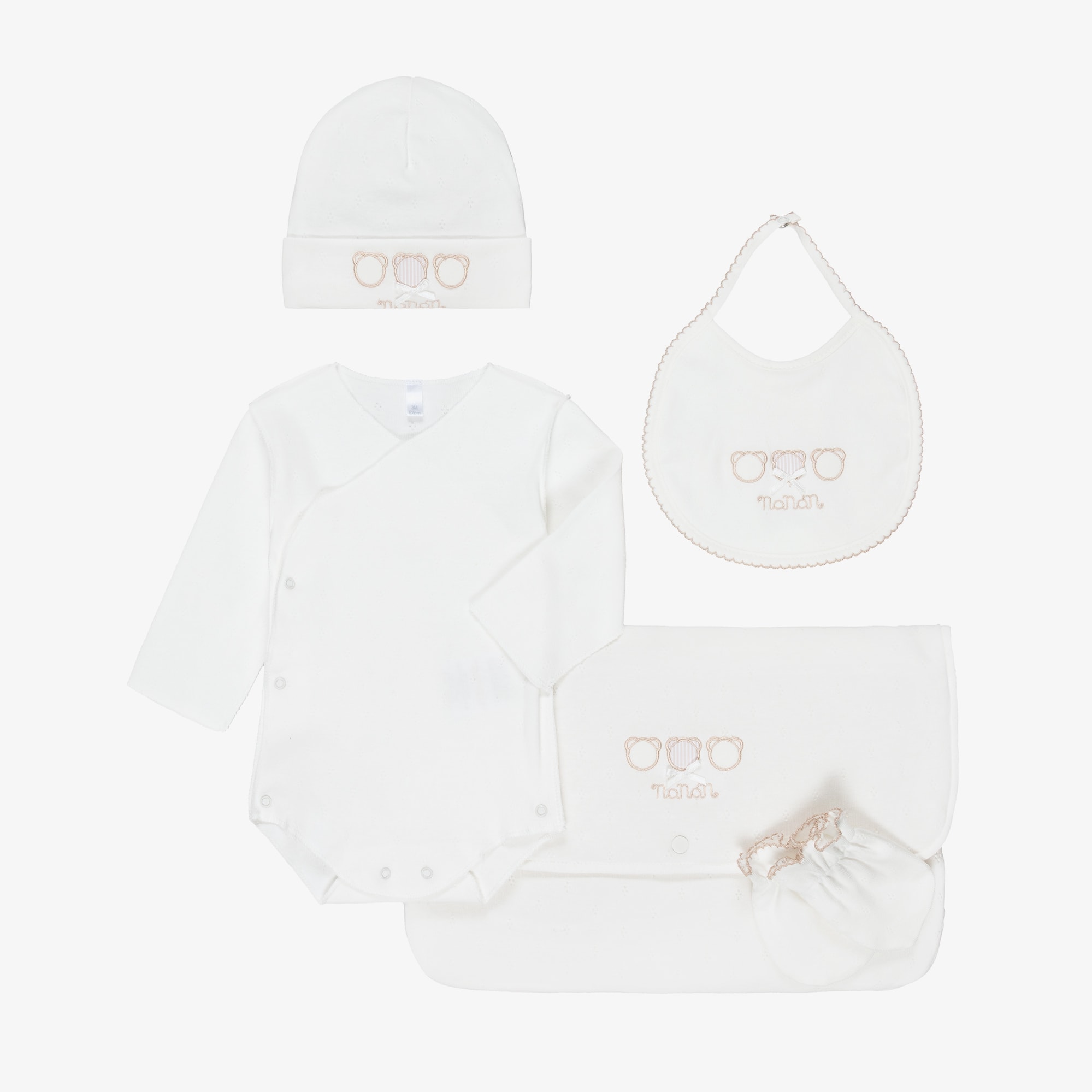 Ivory Cotton Bodyvest Baby Gift Set - View 1