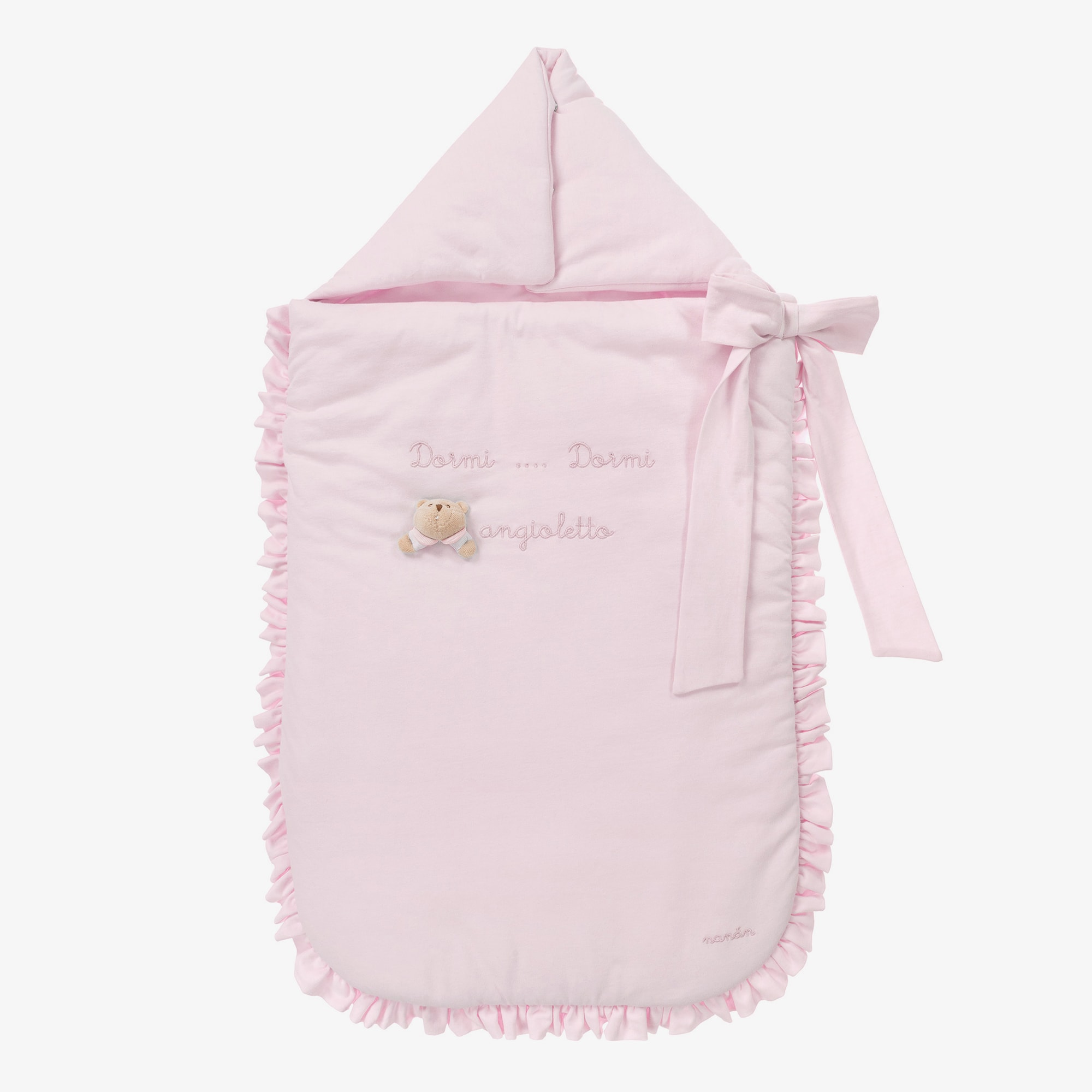 Light Pink Cotton Jersey Baby Nest (80cm) - View 1