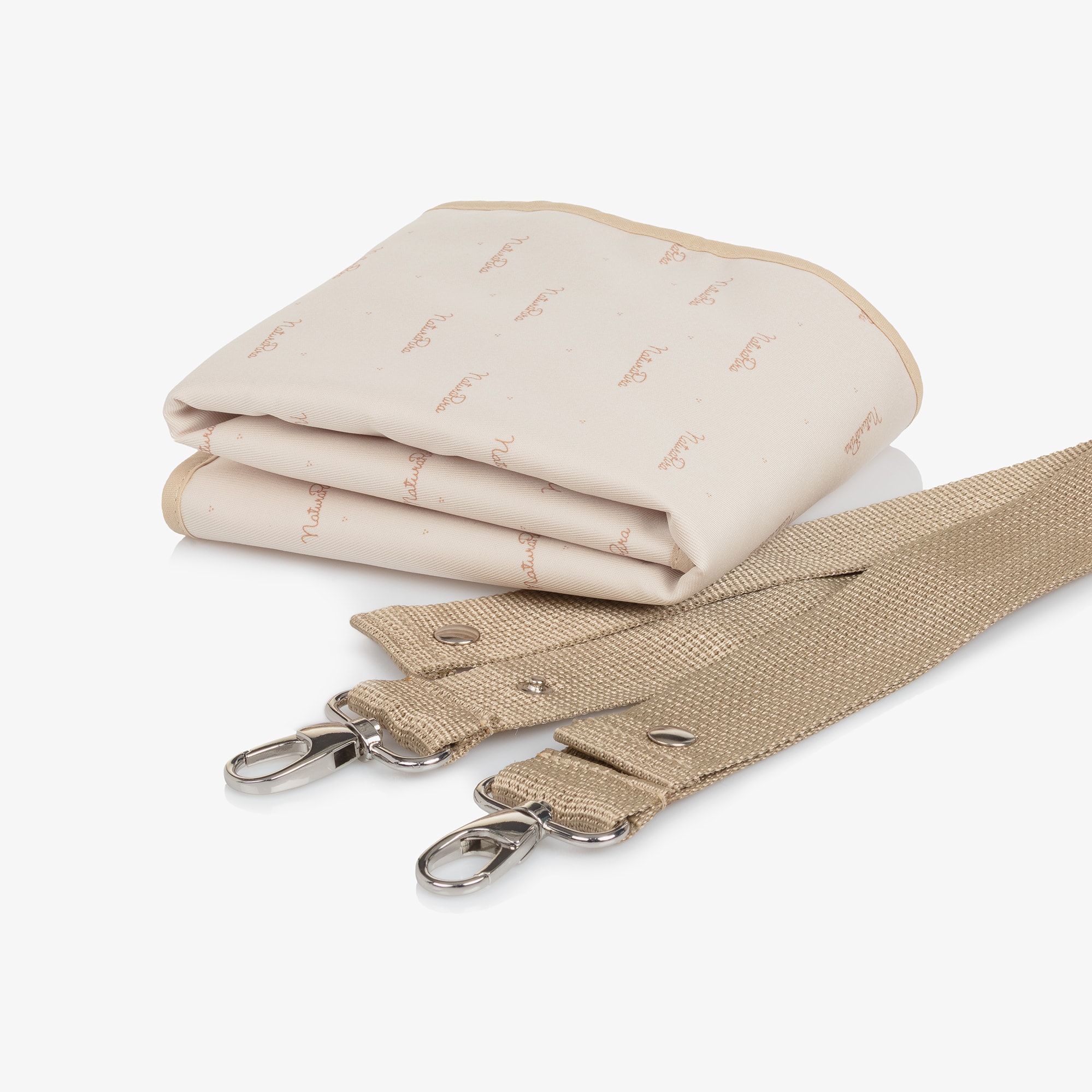 Baby Changing Bag in Beige Faux Leather (37cm) - View 7