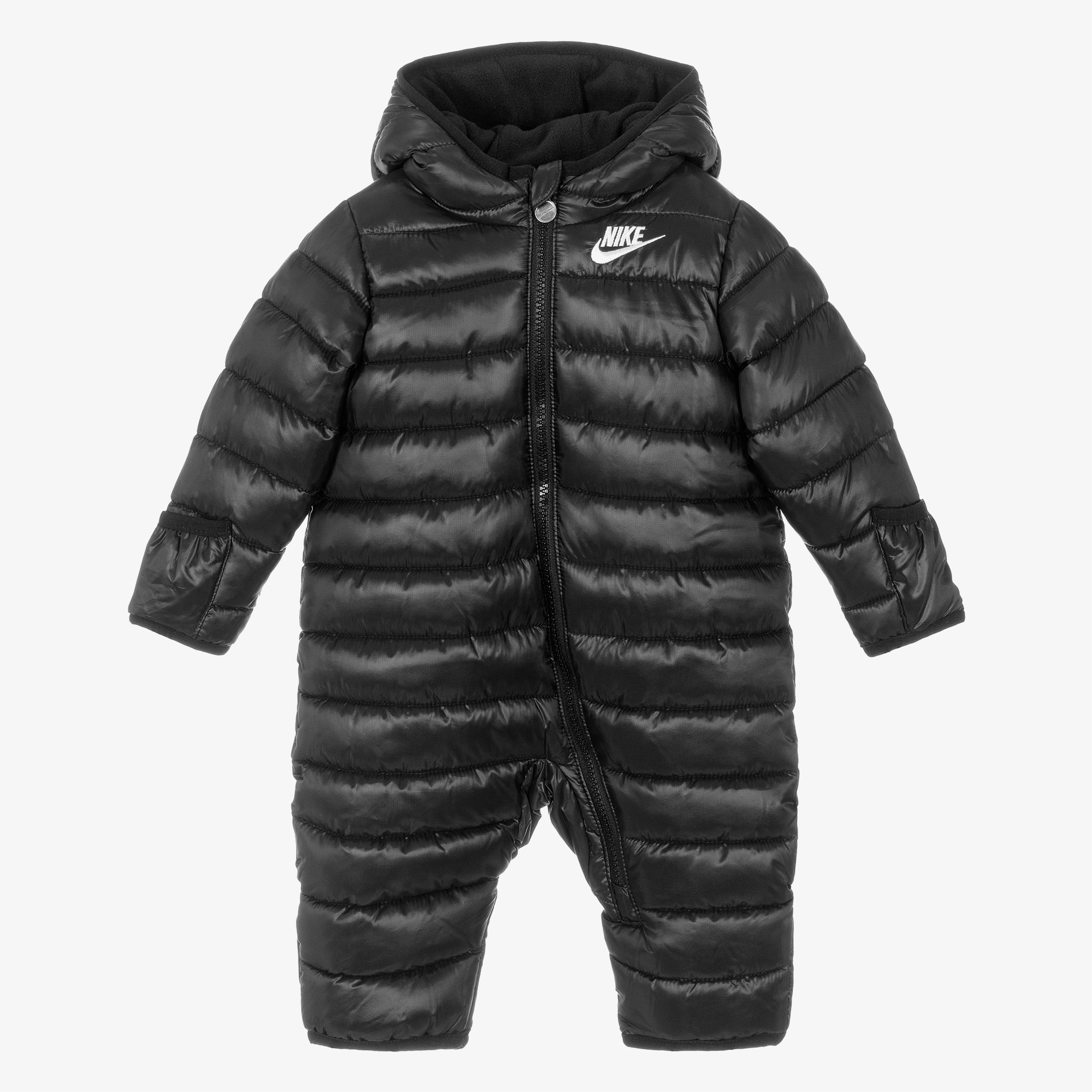 Black Logo Padded Snowsuit - View 1