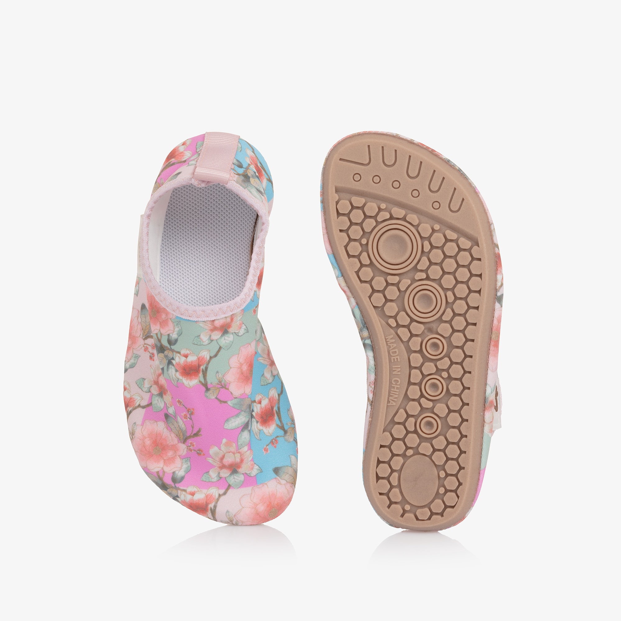 Girls Pink Paisley Print Aqua Shoes - View 3