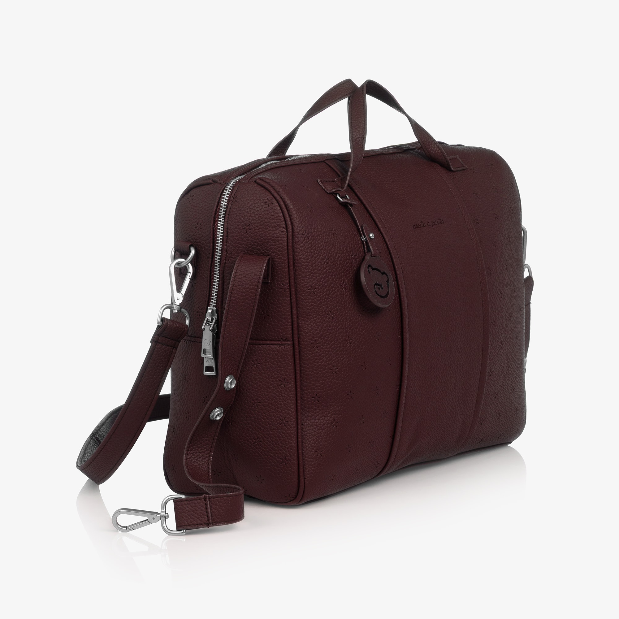 Black Faux Leather London Changing Bag (37cm) - View 4