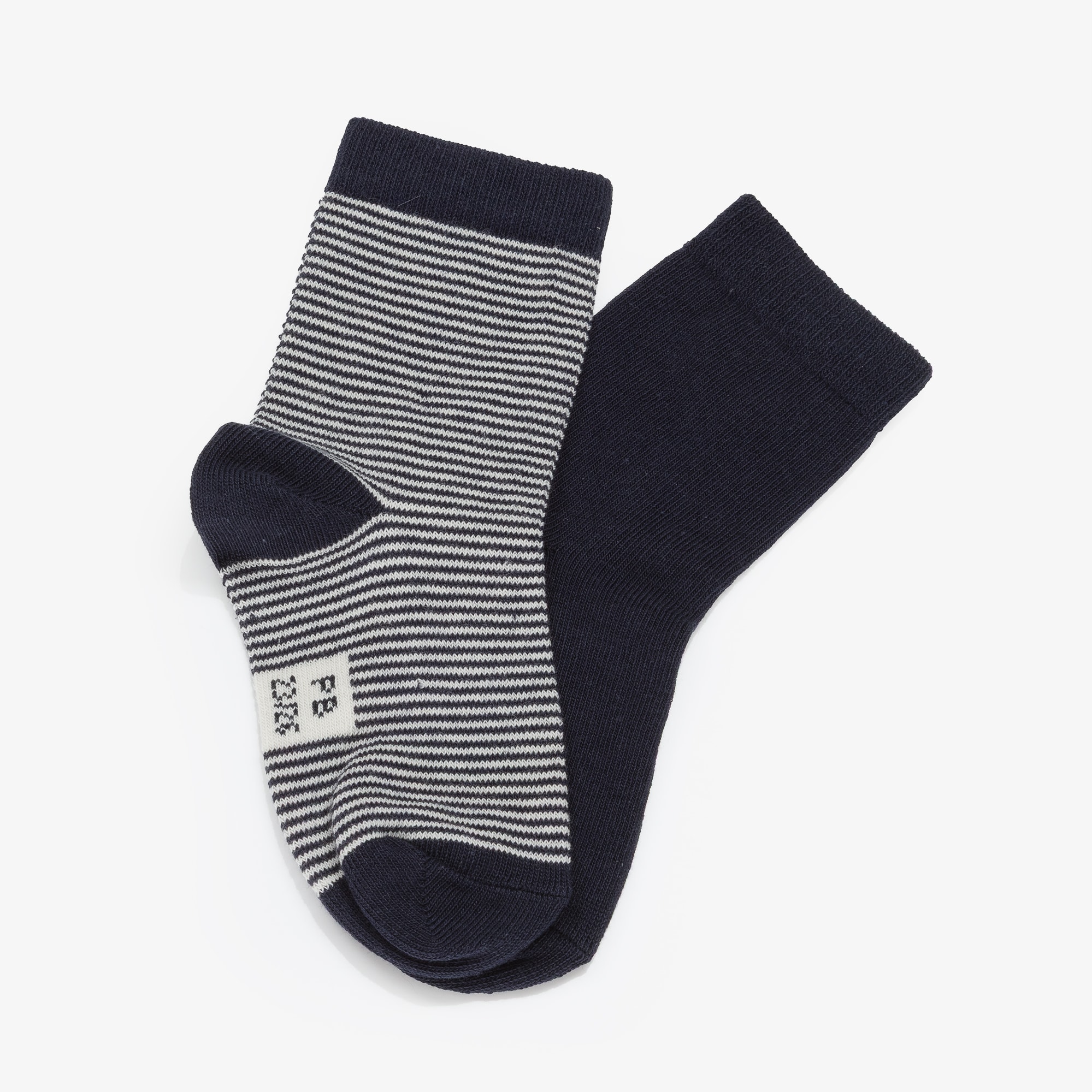 Boys Navy Blue Cotton Ankle Socks (2 Pack) - View 3