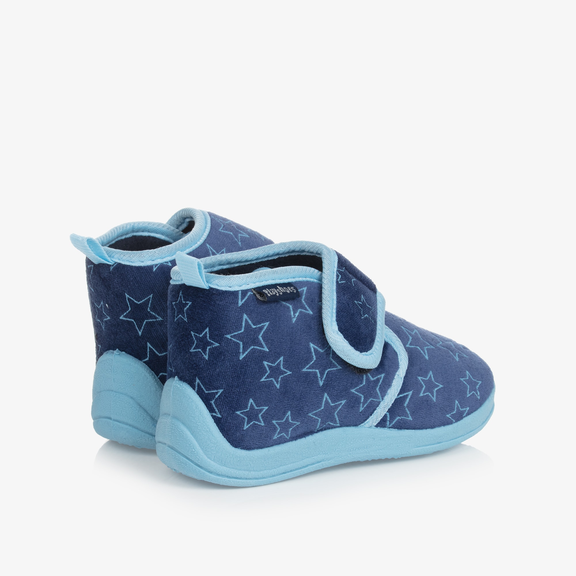 Blue Star Velour Slippers - View 2