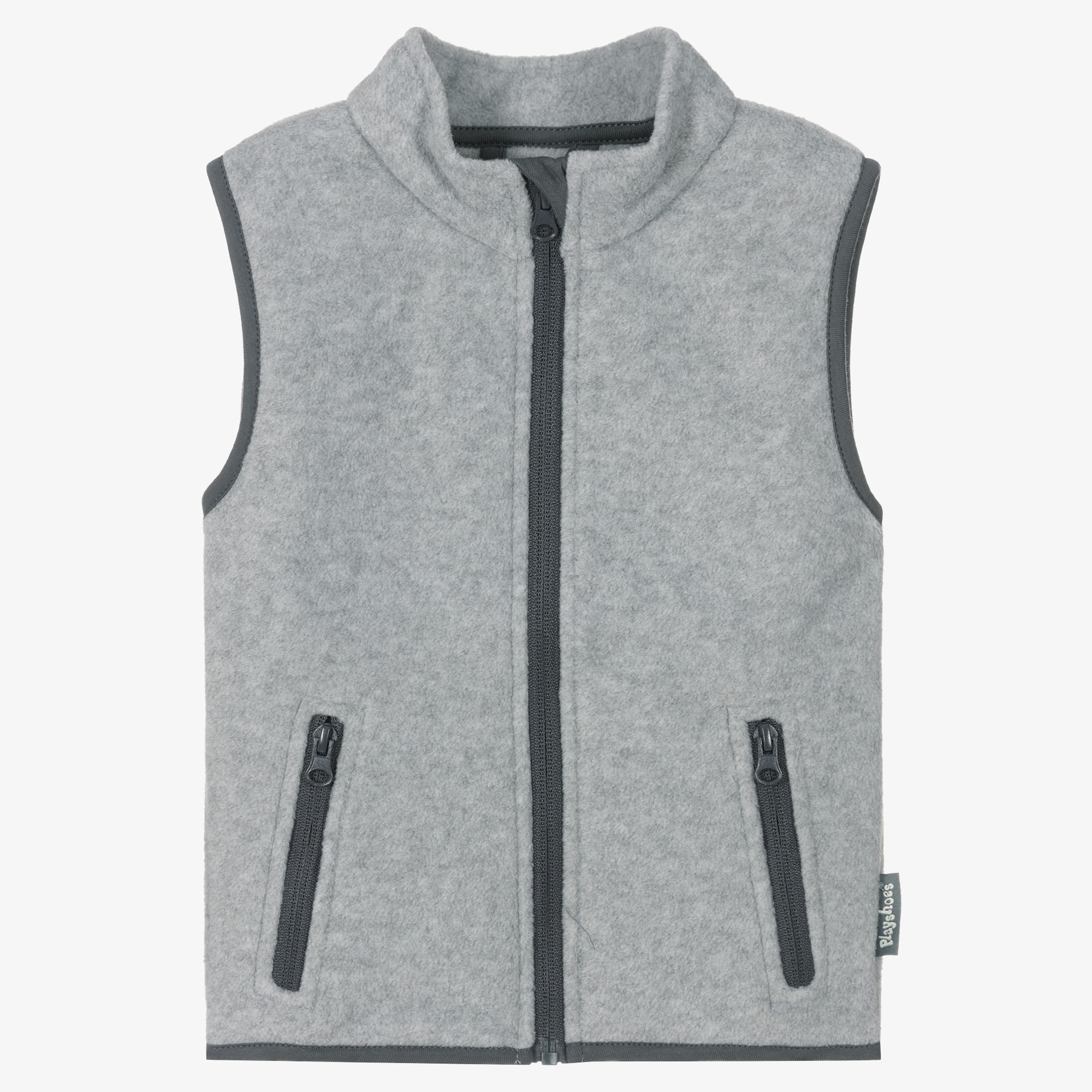 Navy Blue Fleece Gilet - View 1