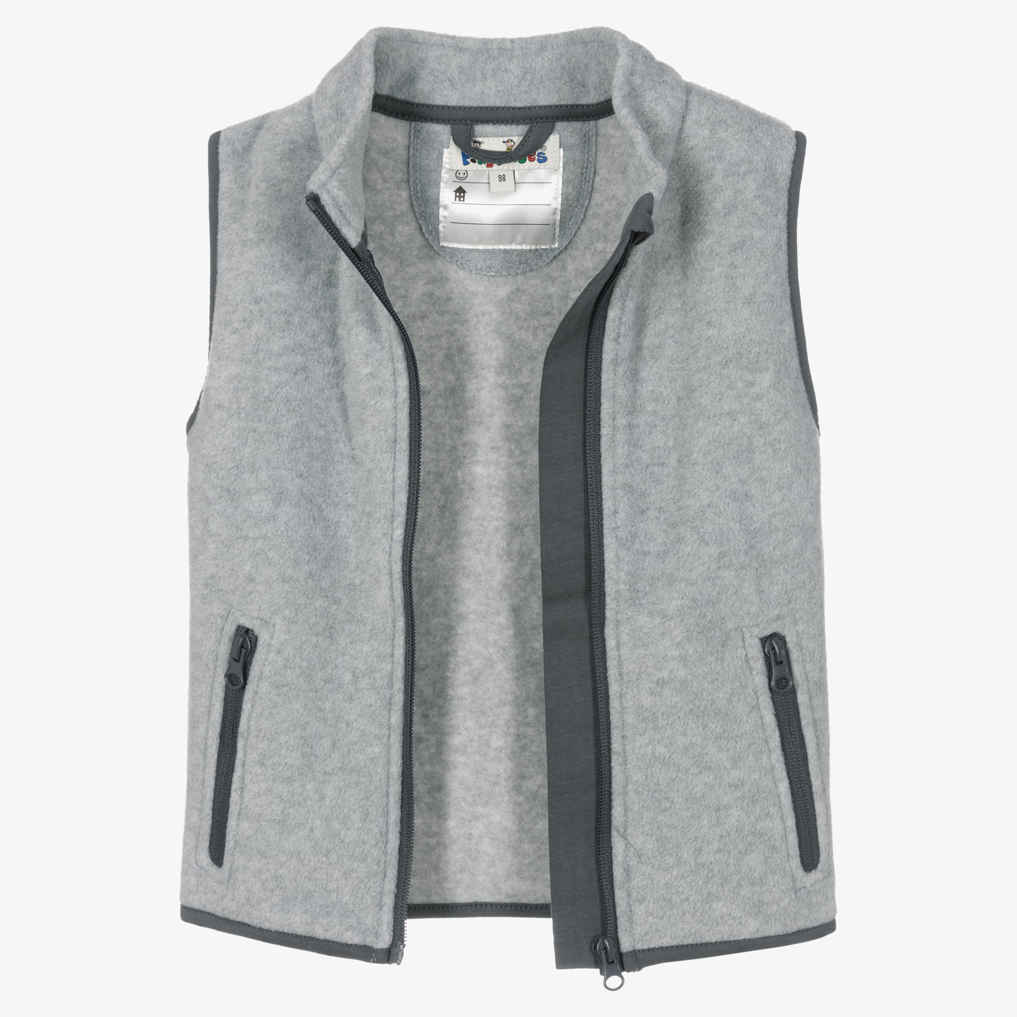 Navy Blue Fleece Gilet - View 3