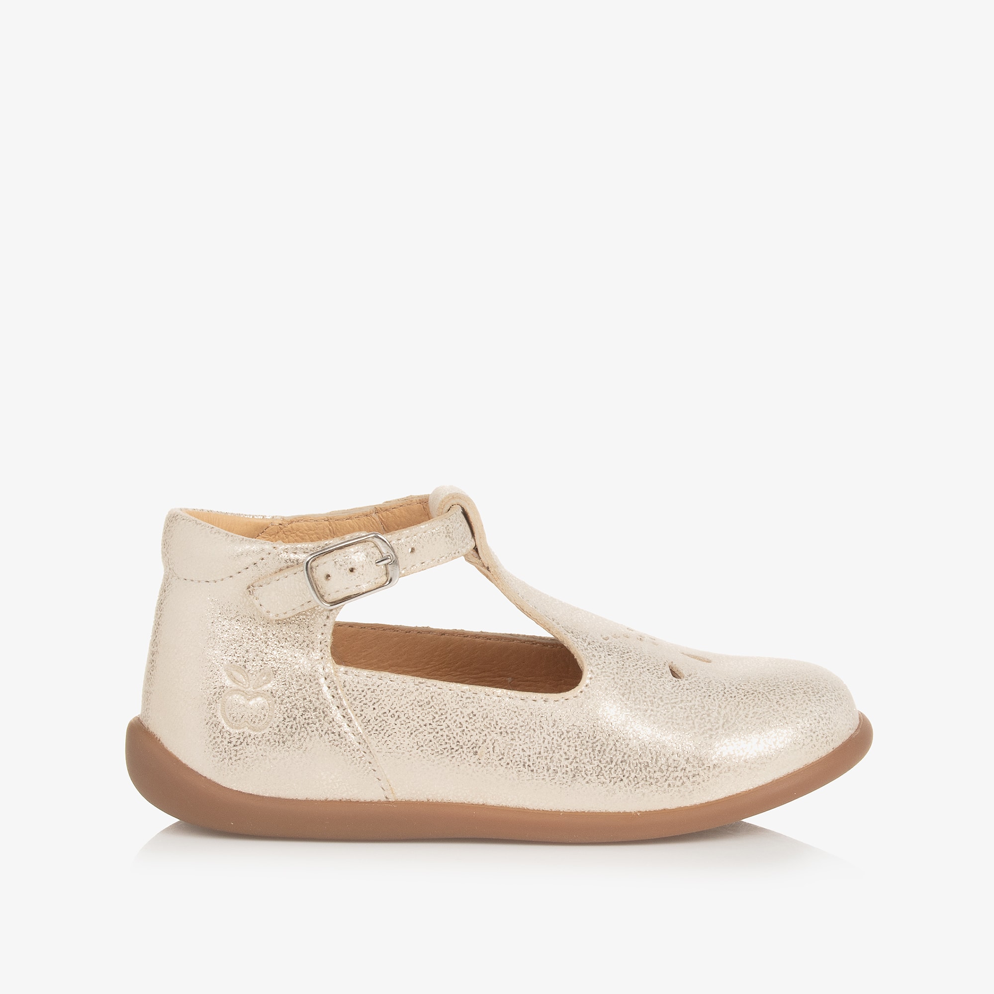 Girls White Leather First Walker Shoes - View 5